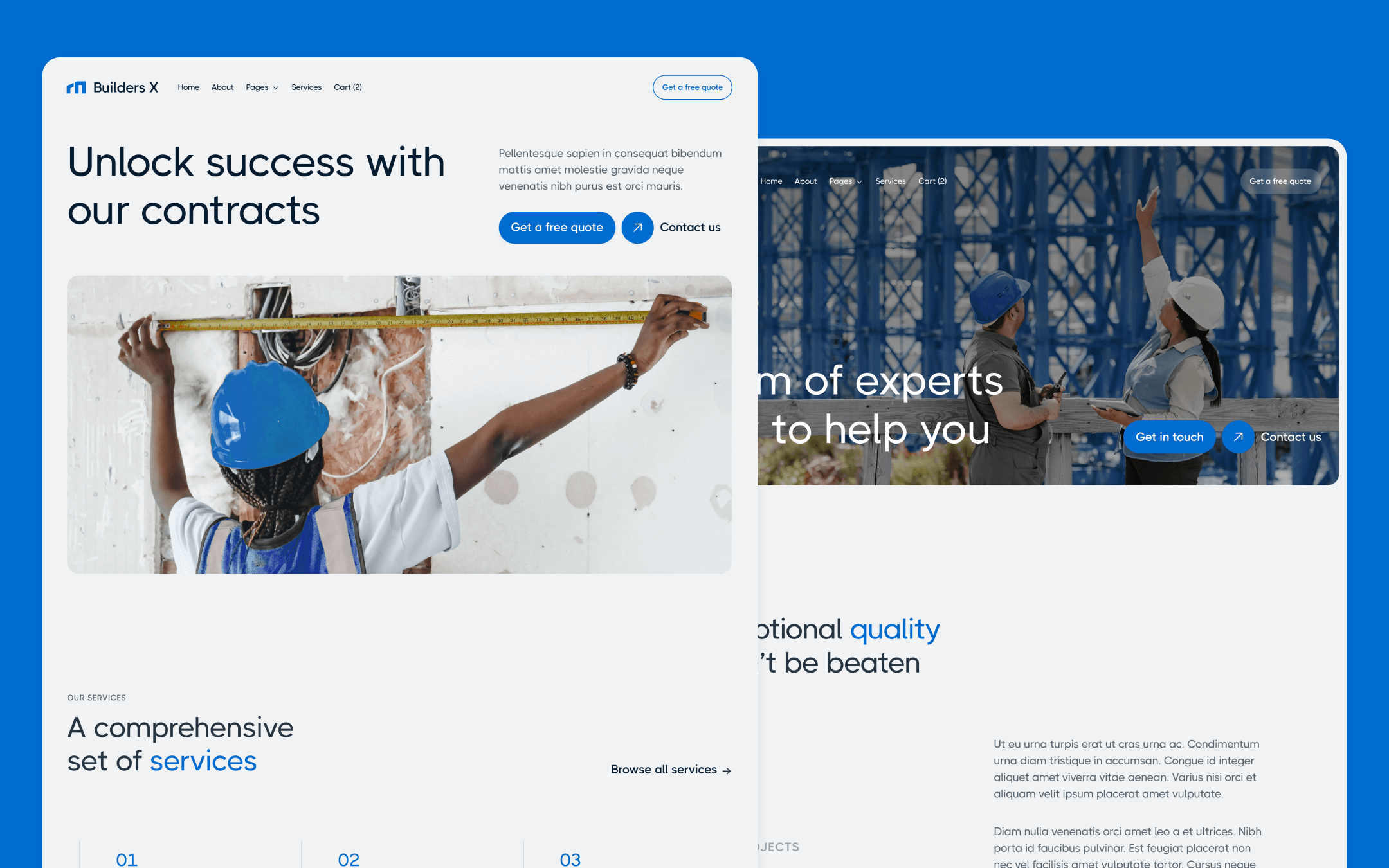 Builders X Template para Webflow
