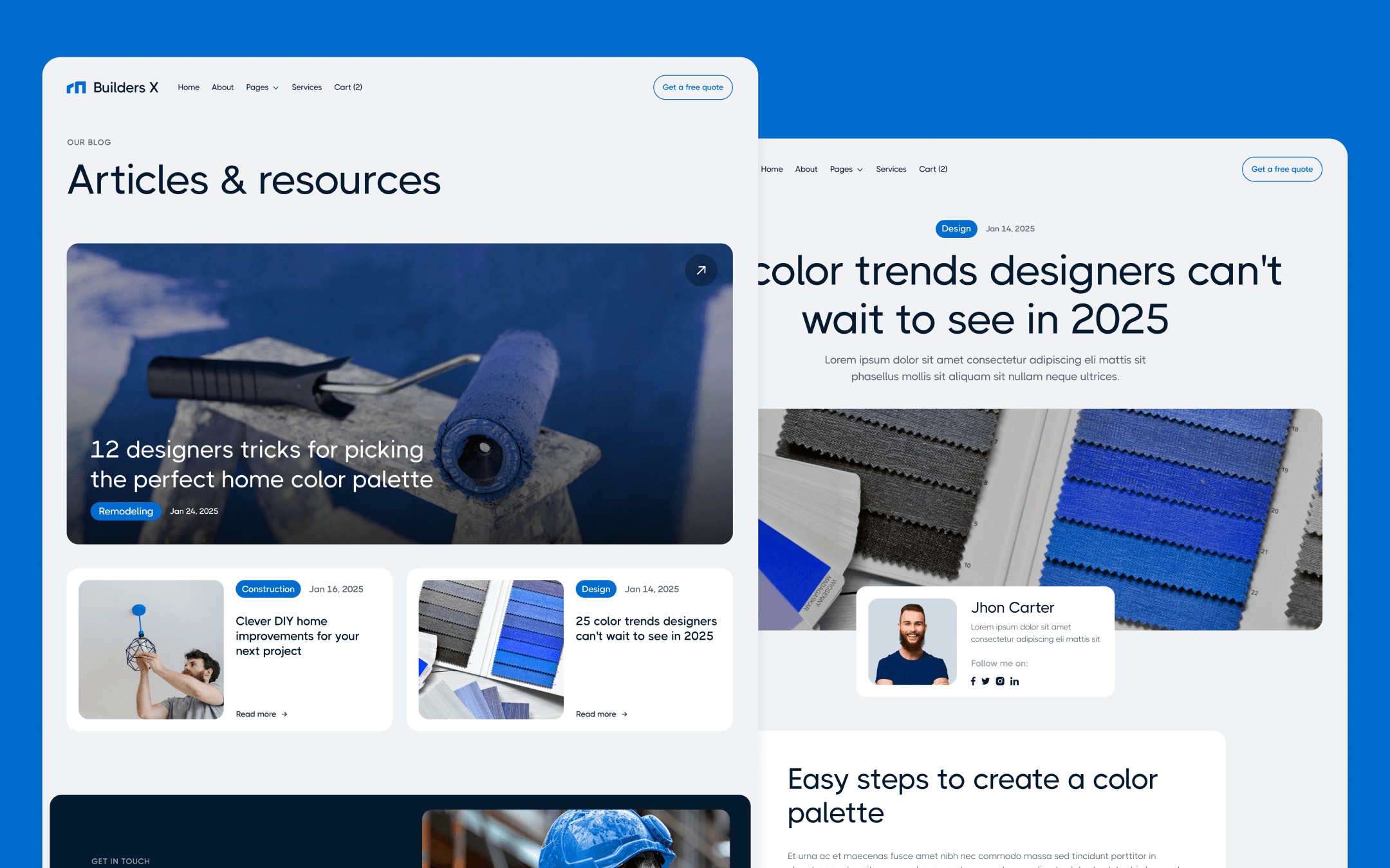 Builders X Template para Webflow