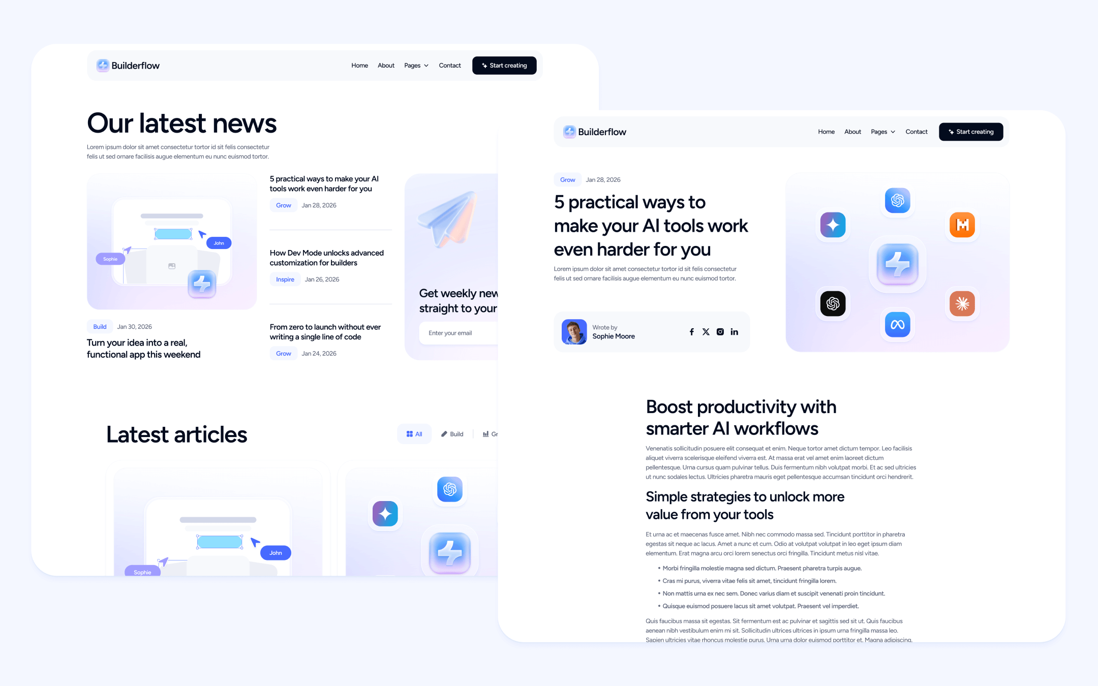 Builderflow Template para Webflow