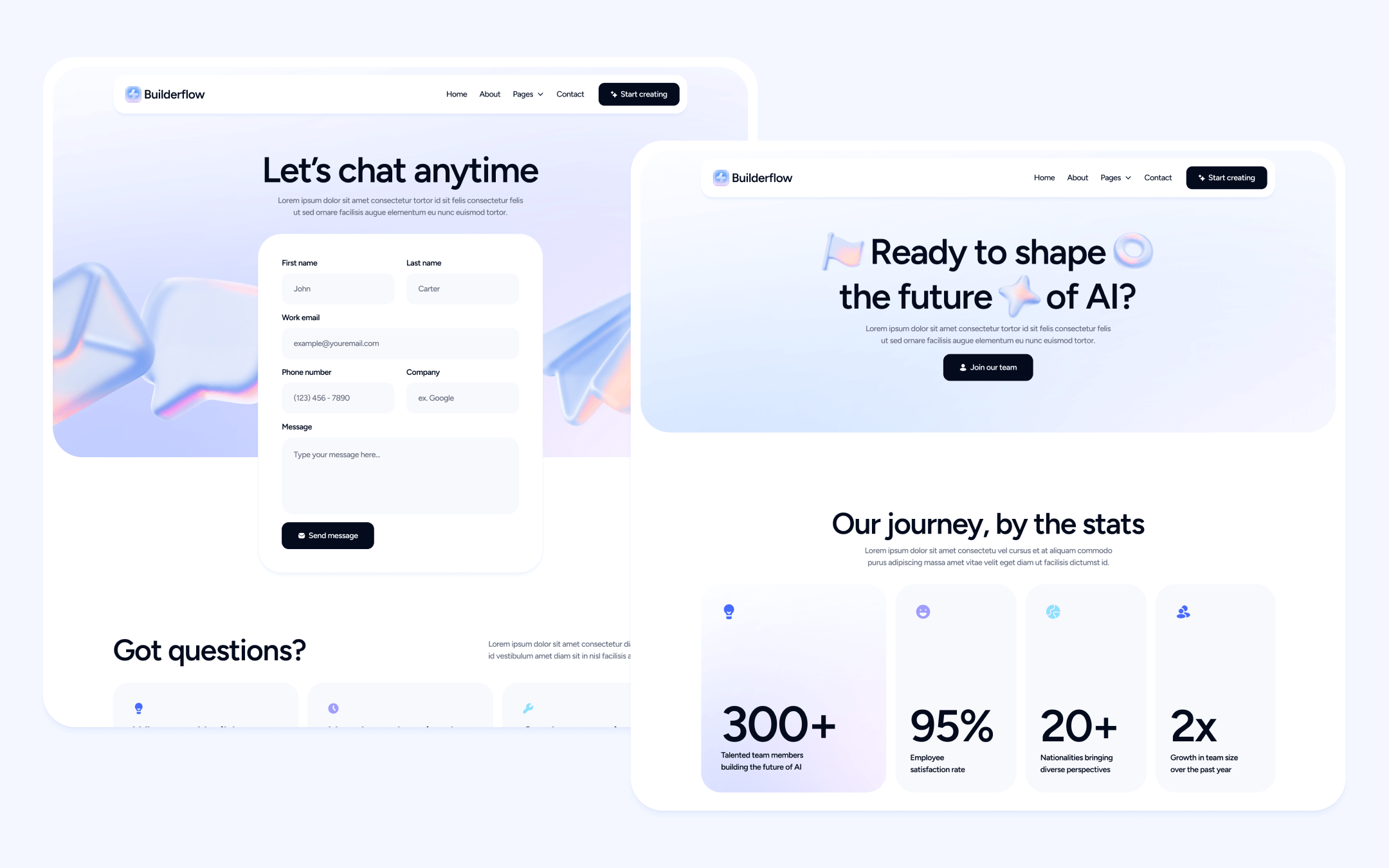 Builderflow Template para Webflow