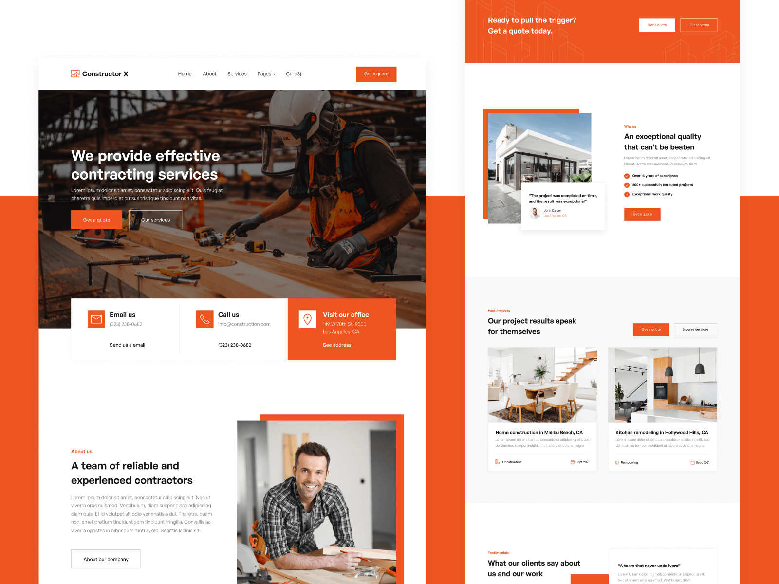 Template de Empresa de Construcción para Webflow