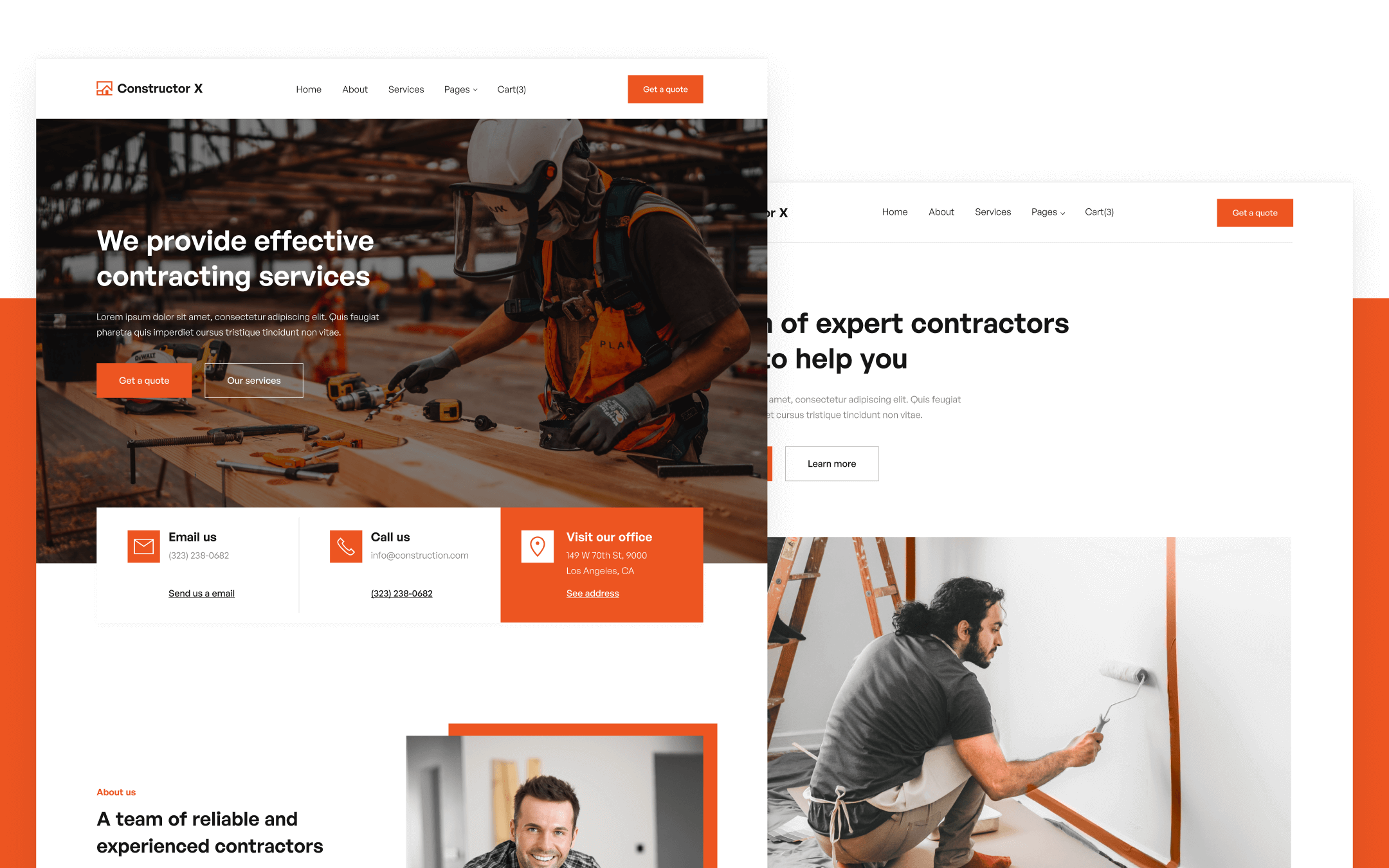 Plantilla de Constructor para Webflow