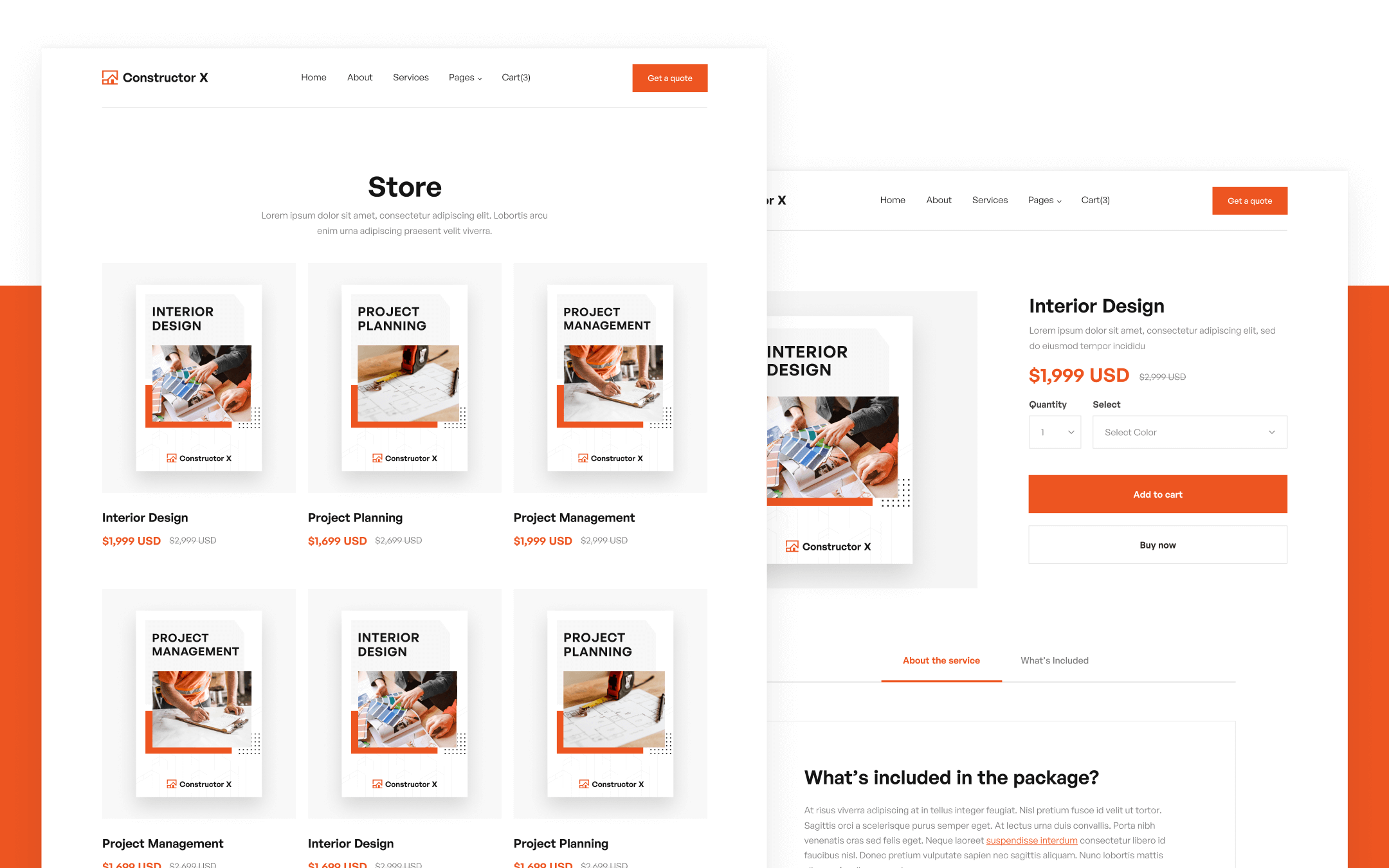 Constructor X Template para Webflow