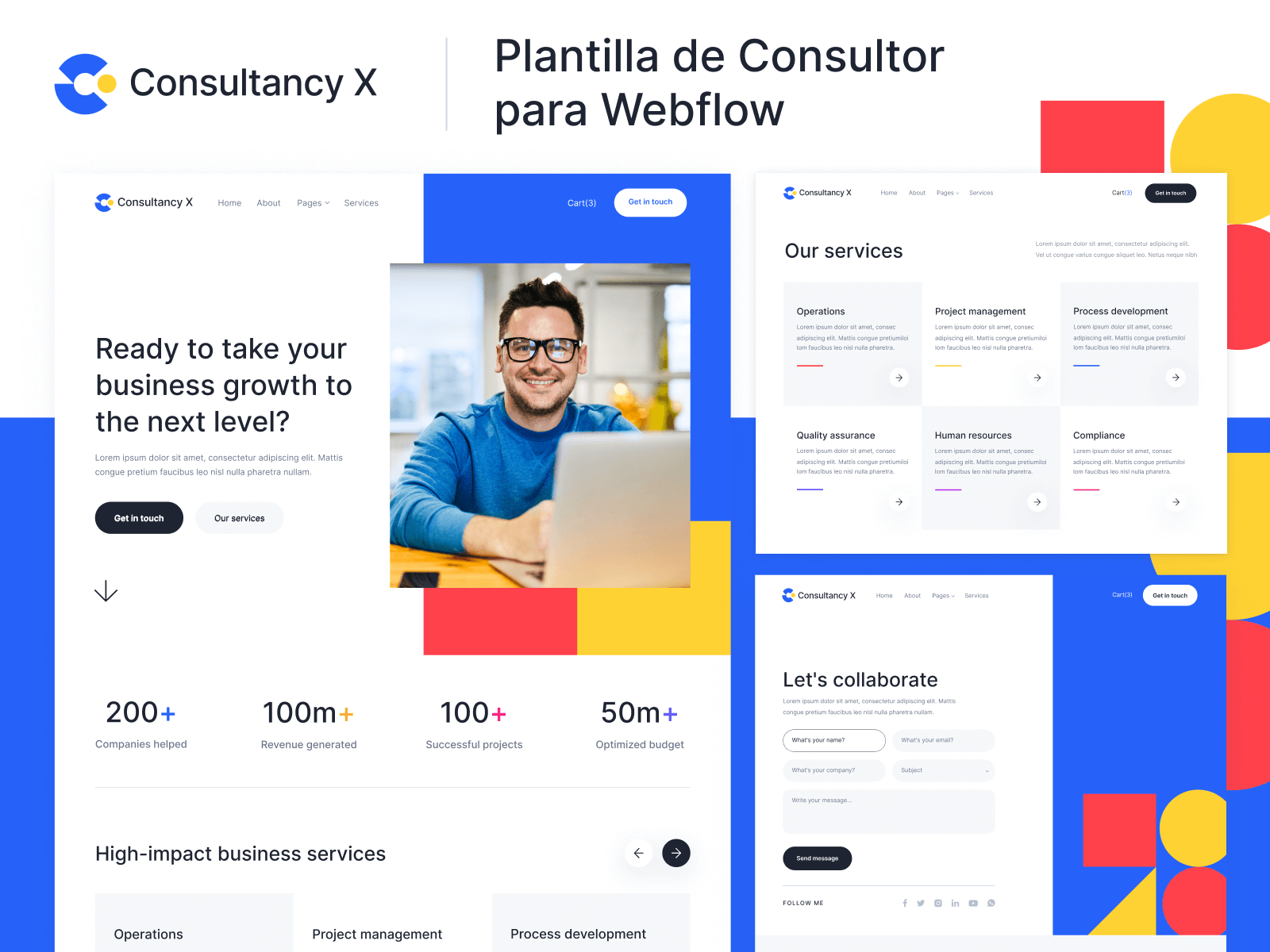 Plantilla de Consultor para Webflow
