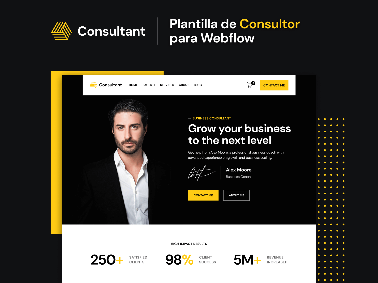 Plantilla de Consultor para Webflow