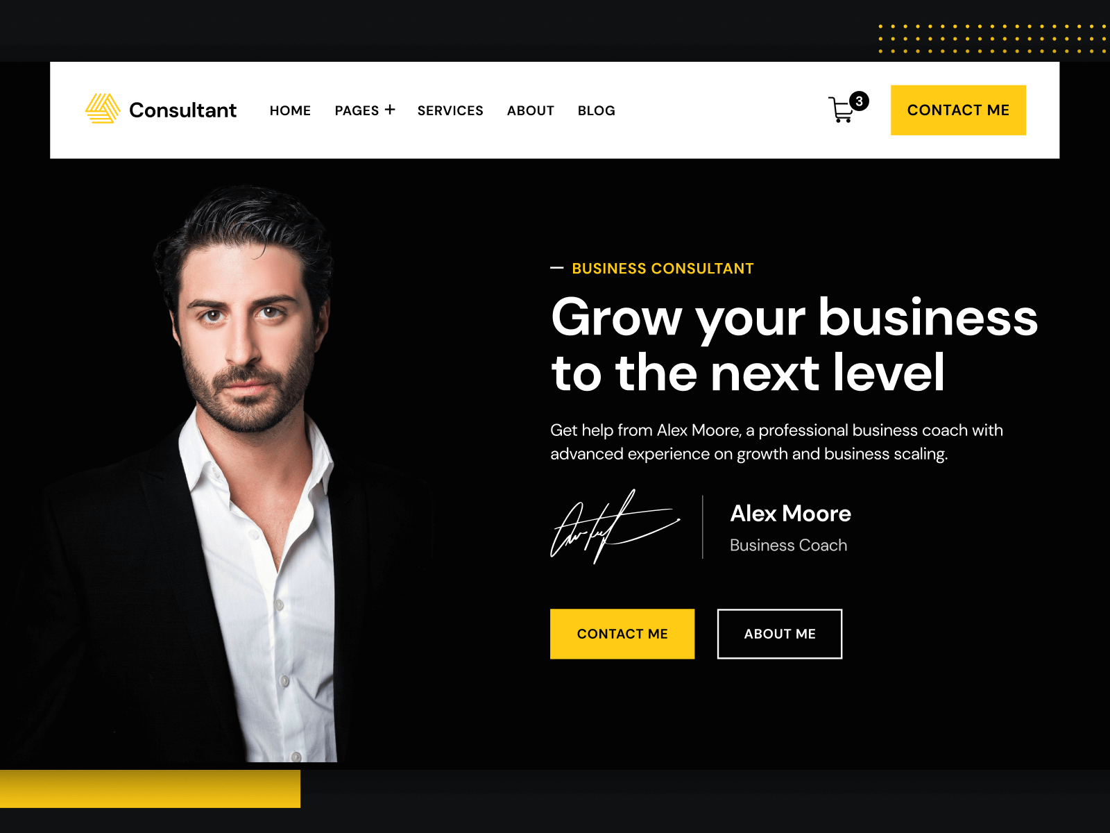 Plantilla para Webflow de Consultor