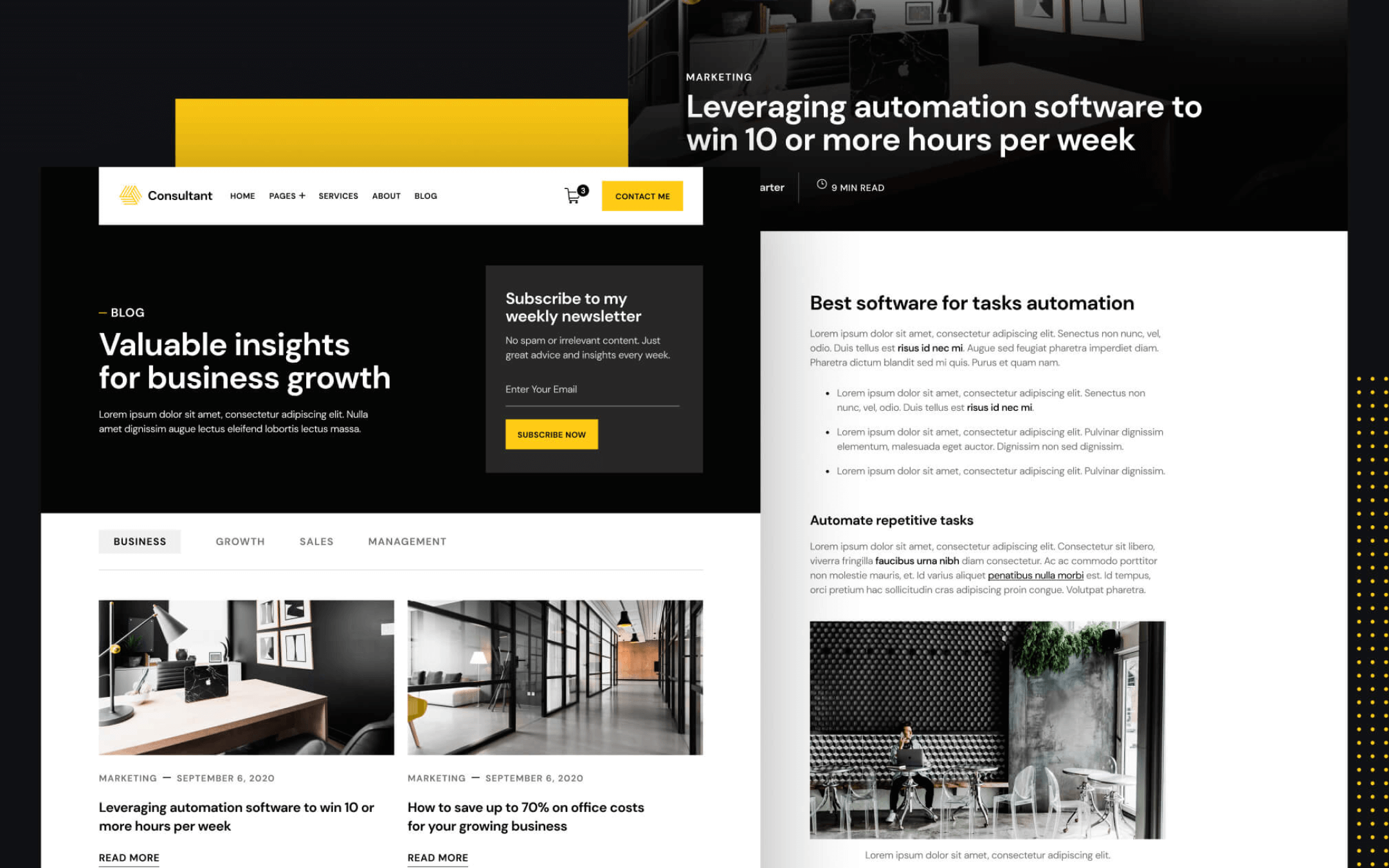 Consultant Template para Webflow
