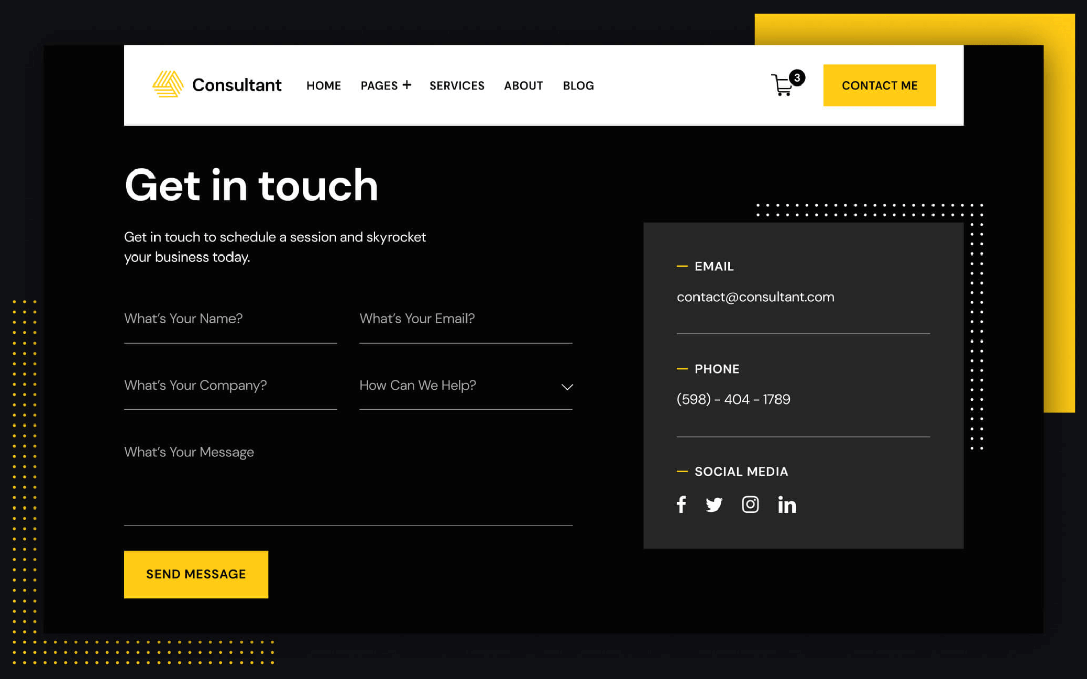 Consultant Template para Webflow