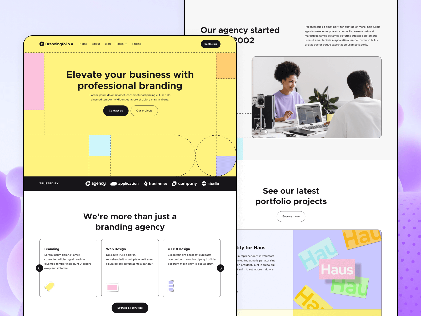 Plantilla de Consultora de Branding para Webflow