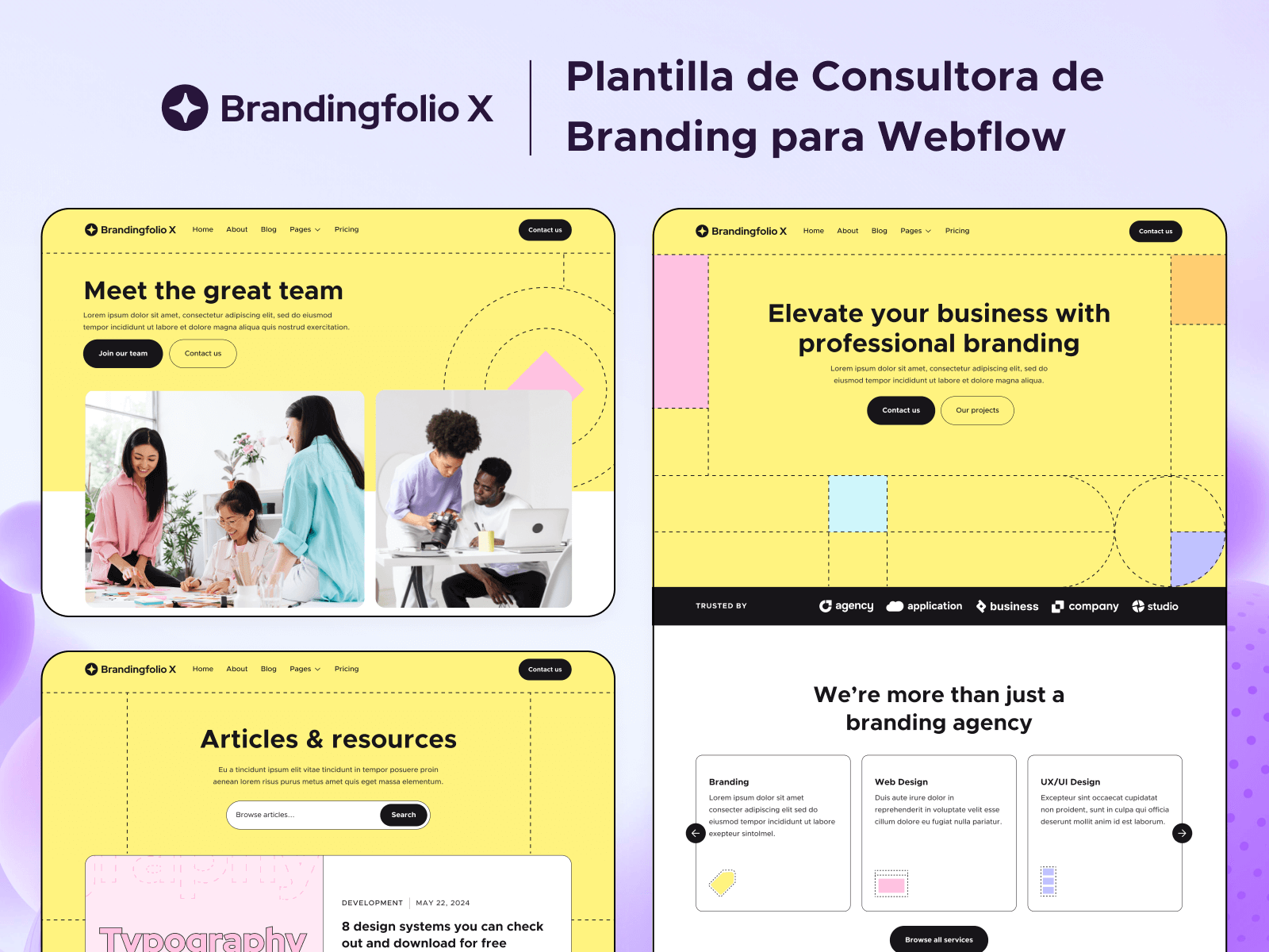 Plantilla de Consultora de Branding para Webflow