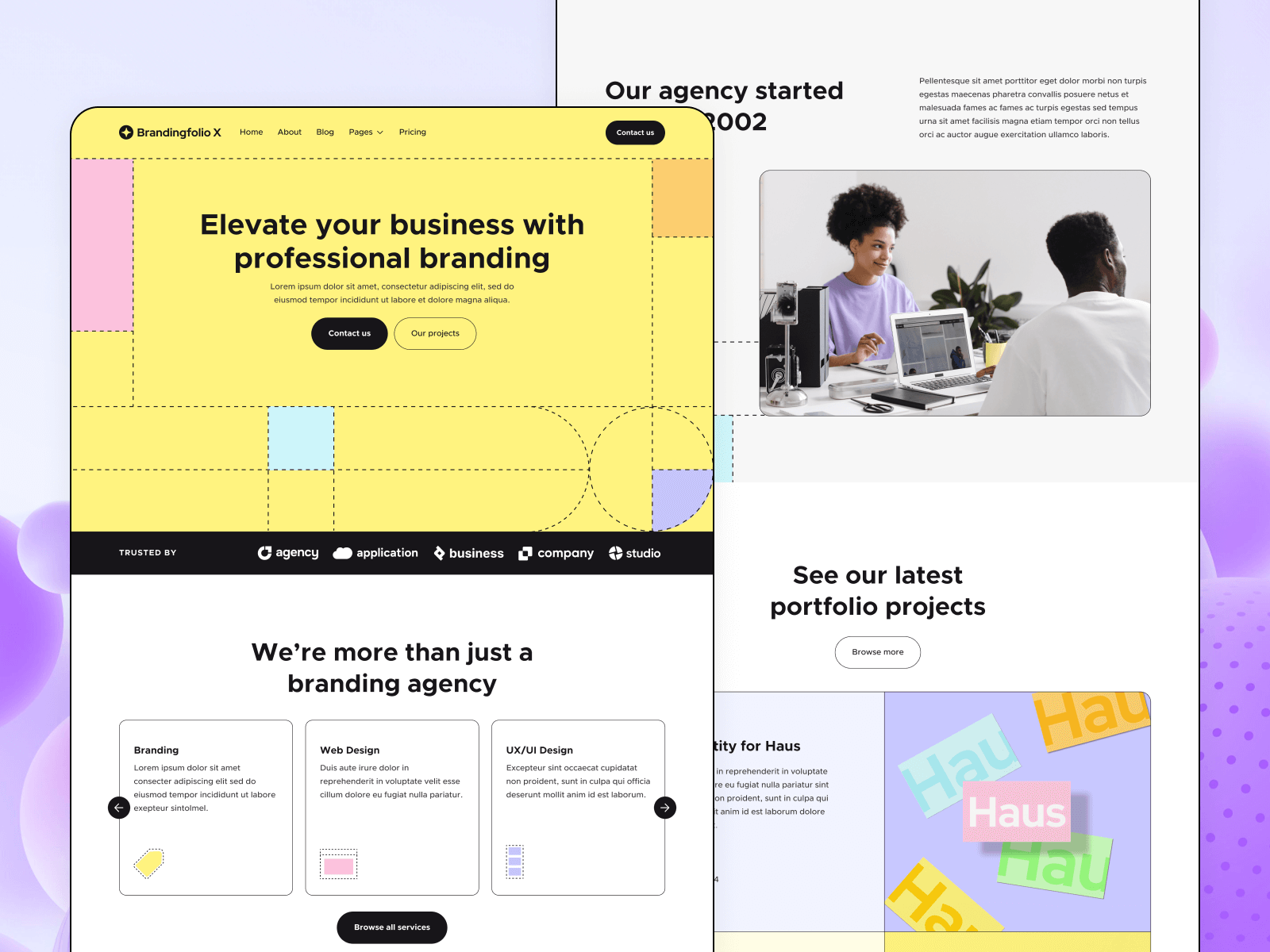 Template de Estudio de Branding para Webflow