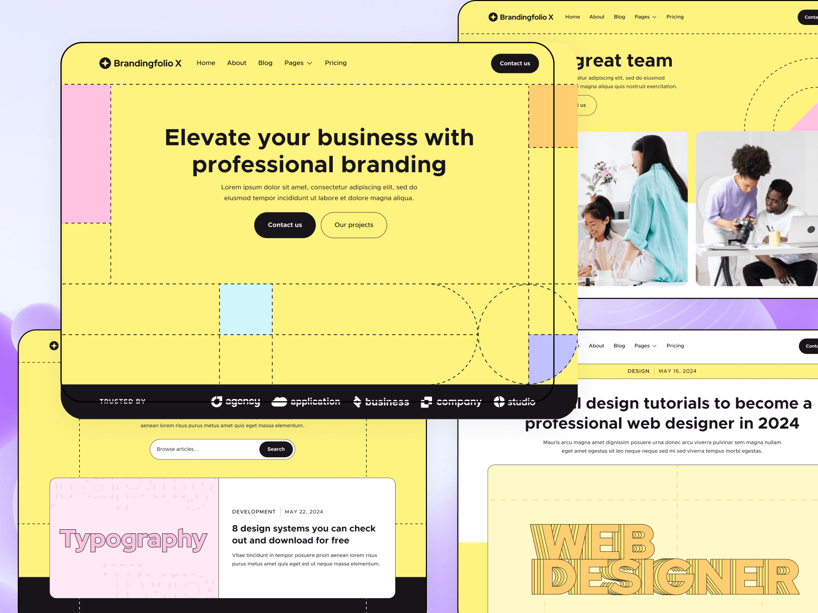 Plantilla de Estudio de Branding para Sitio Web en Webflow