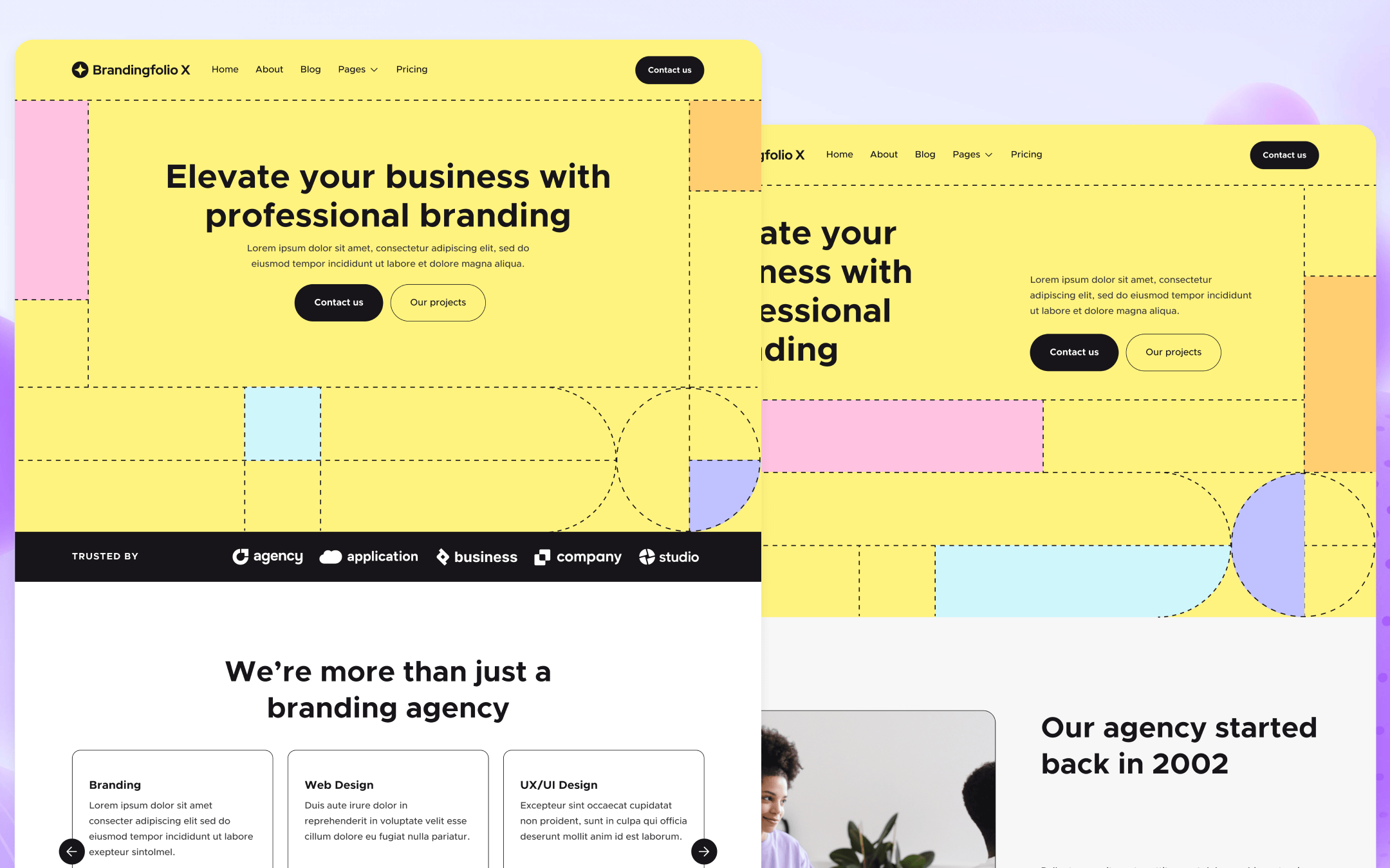 Brandingfolio X Template para Webflow