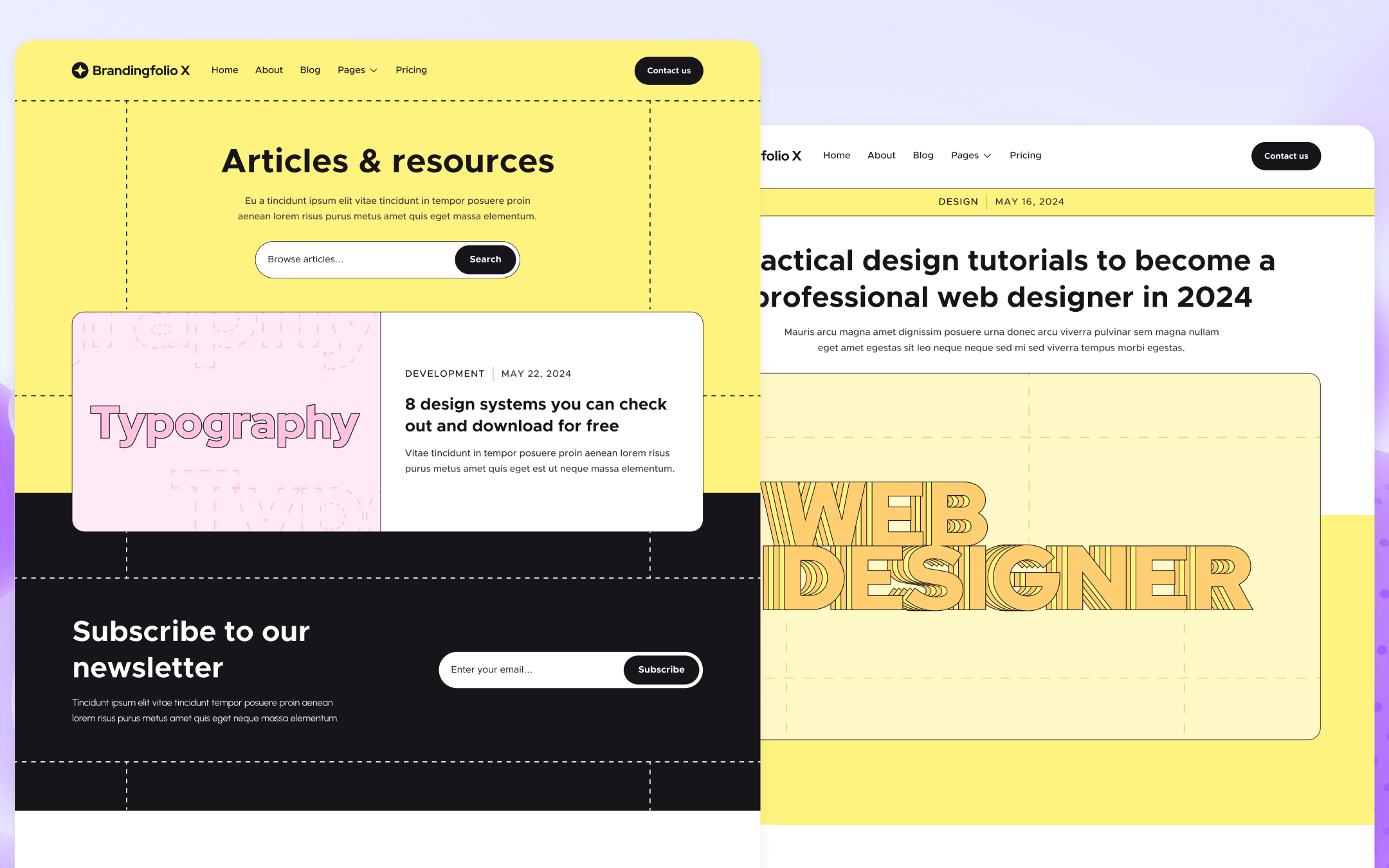 Brandingfolio X Template para Webflow