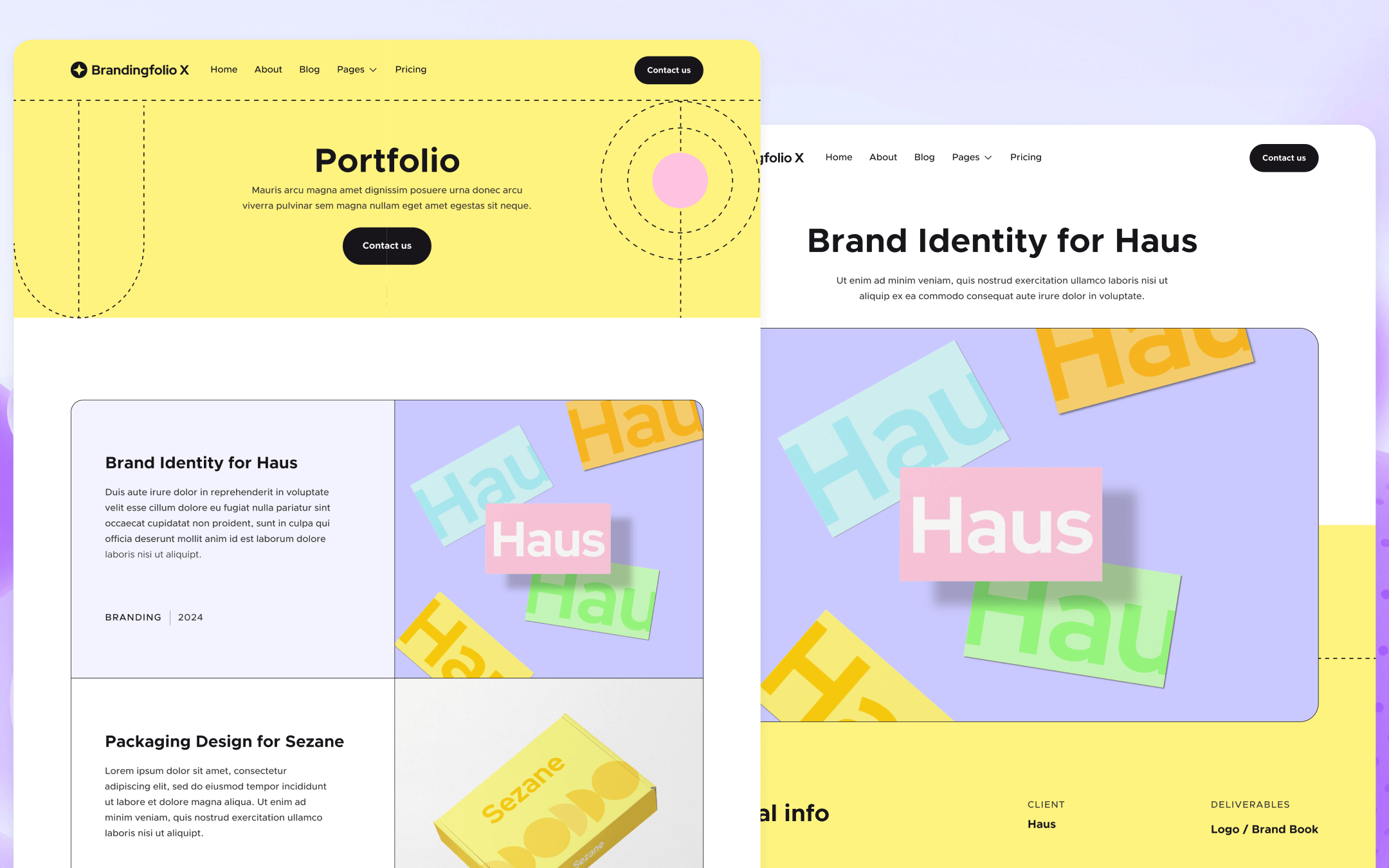 Brandingfolio X Template para Webflow