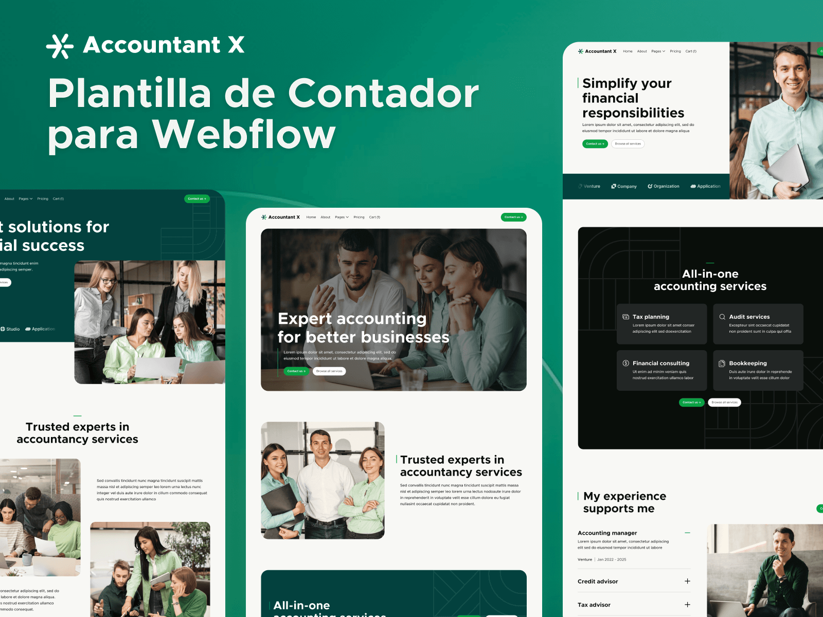 Plantilla de Contador para Webflow