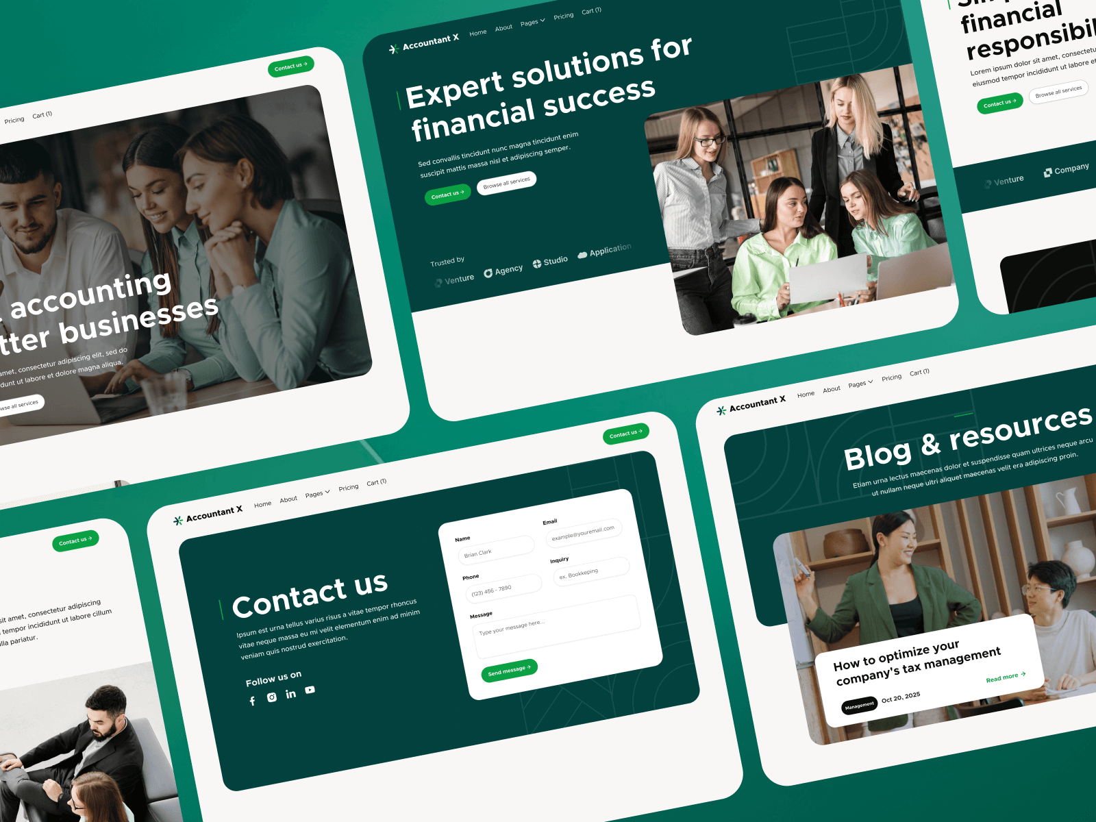 Plantilla de Contabilidad para Sitio Web en Webflow