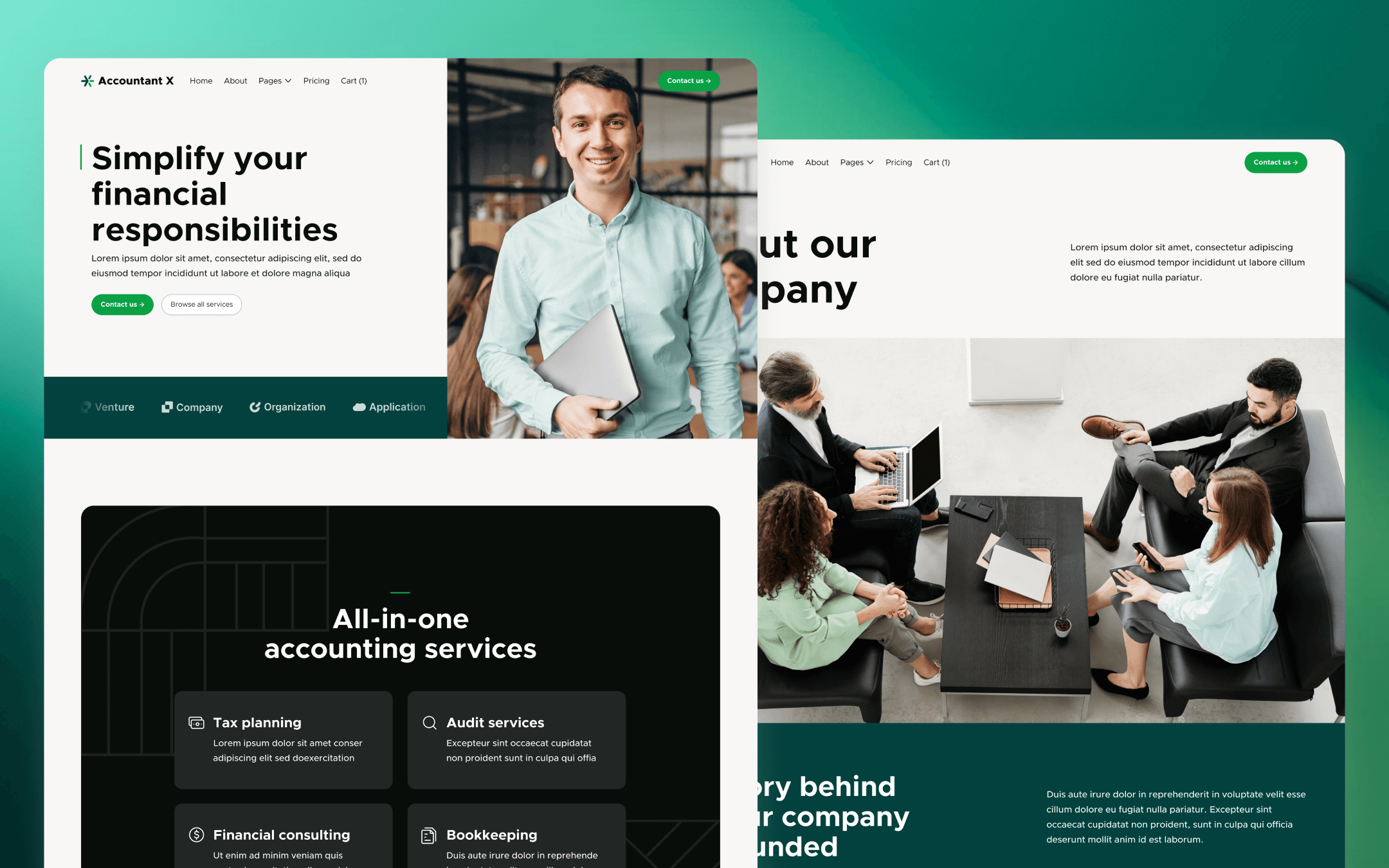 Accountant X Template para Webflow