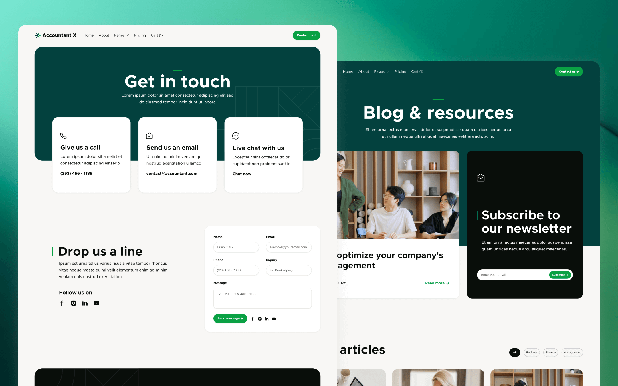 Accountant X Template para Webflow