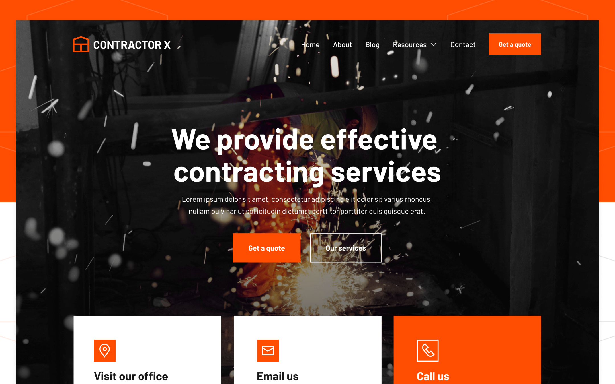 Plantilla de Contratistas para Webflow