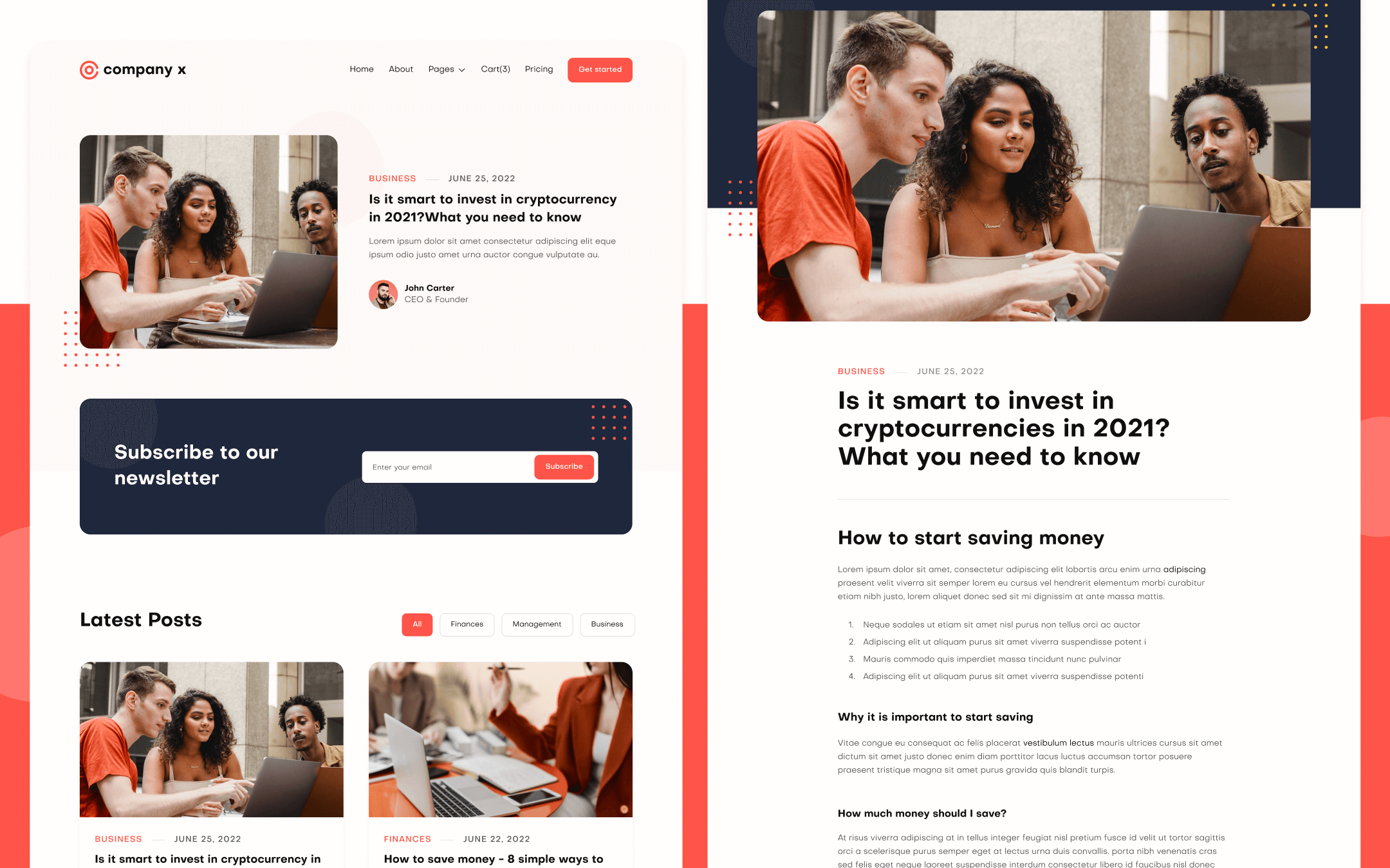 Company X Template para Webflow