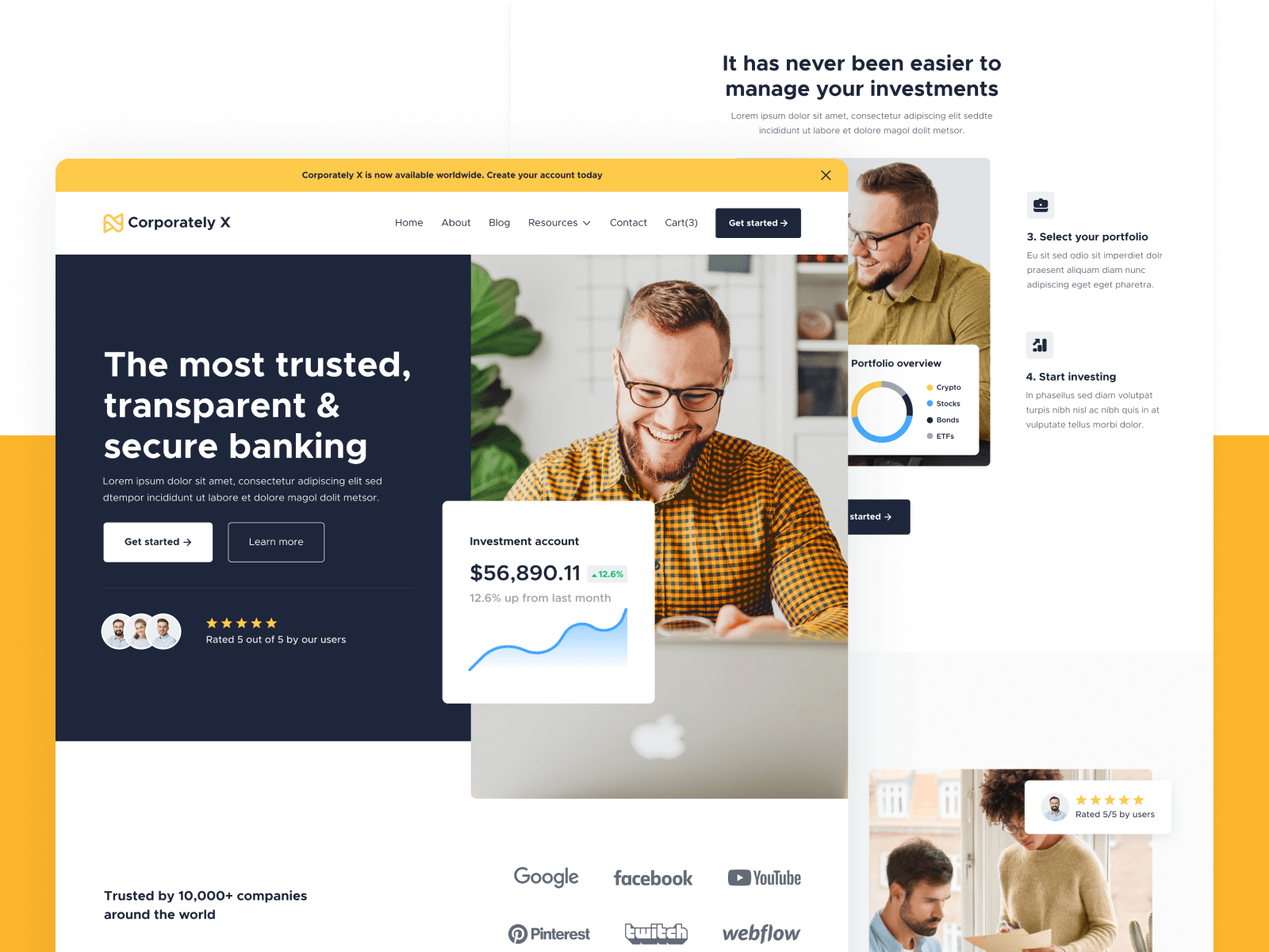 Template de Negocio Moderno para Webflow