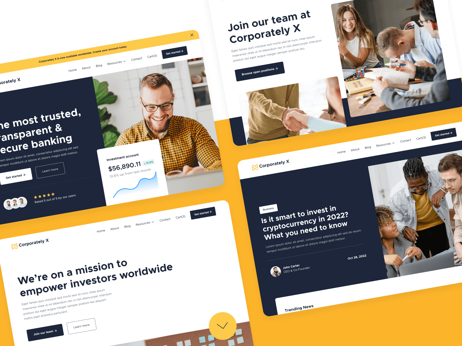 Plantilla para Webflow de Corporativo Moderno
