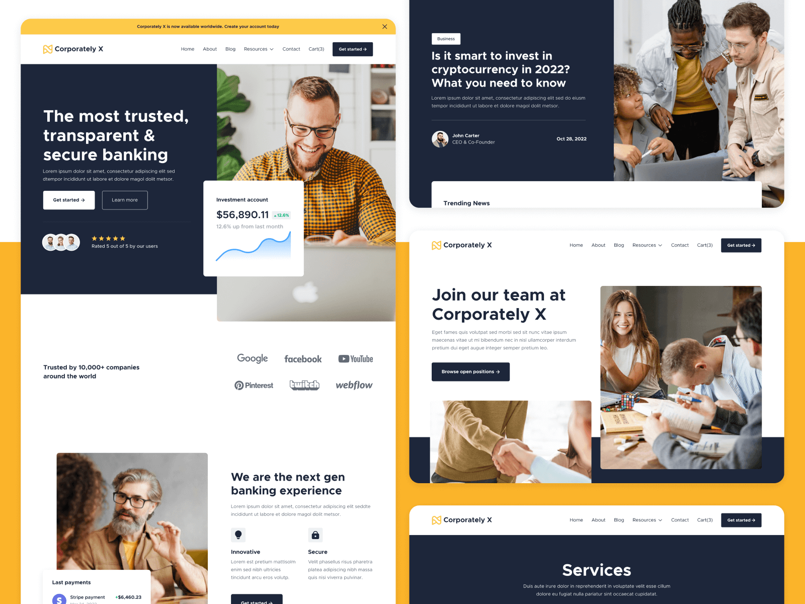 Plantilla de Negocio Moderno para Webflow