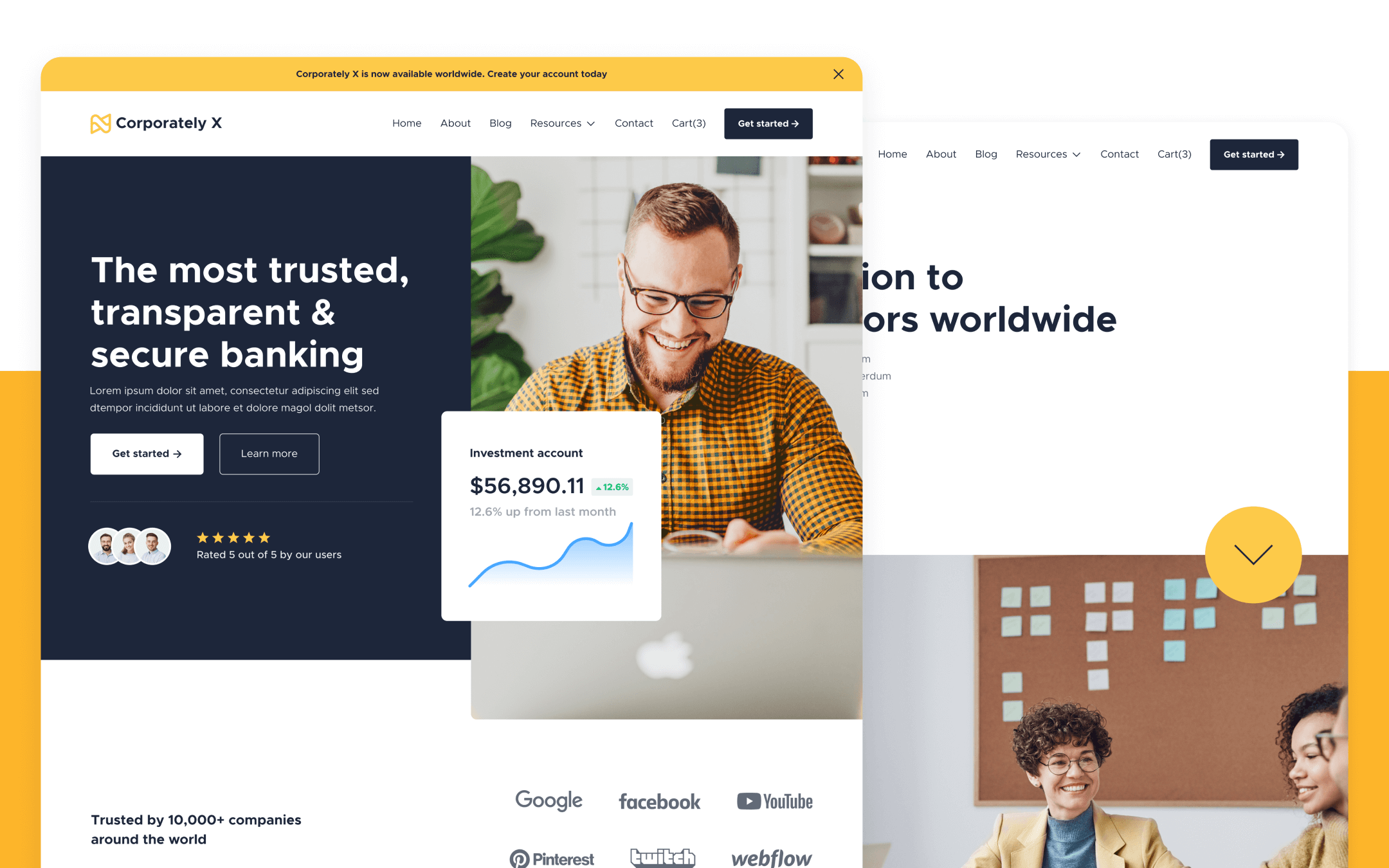 Plantilla de Corporativo Moderno para Webflow