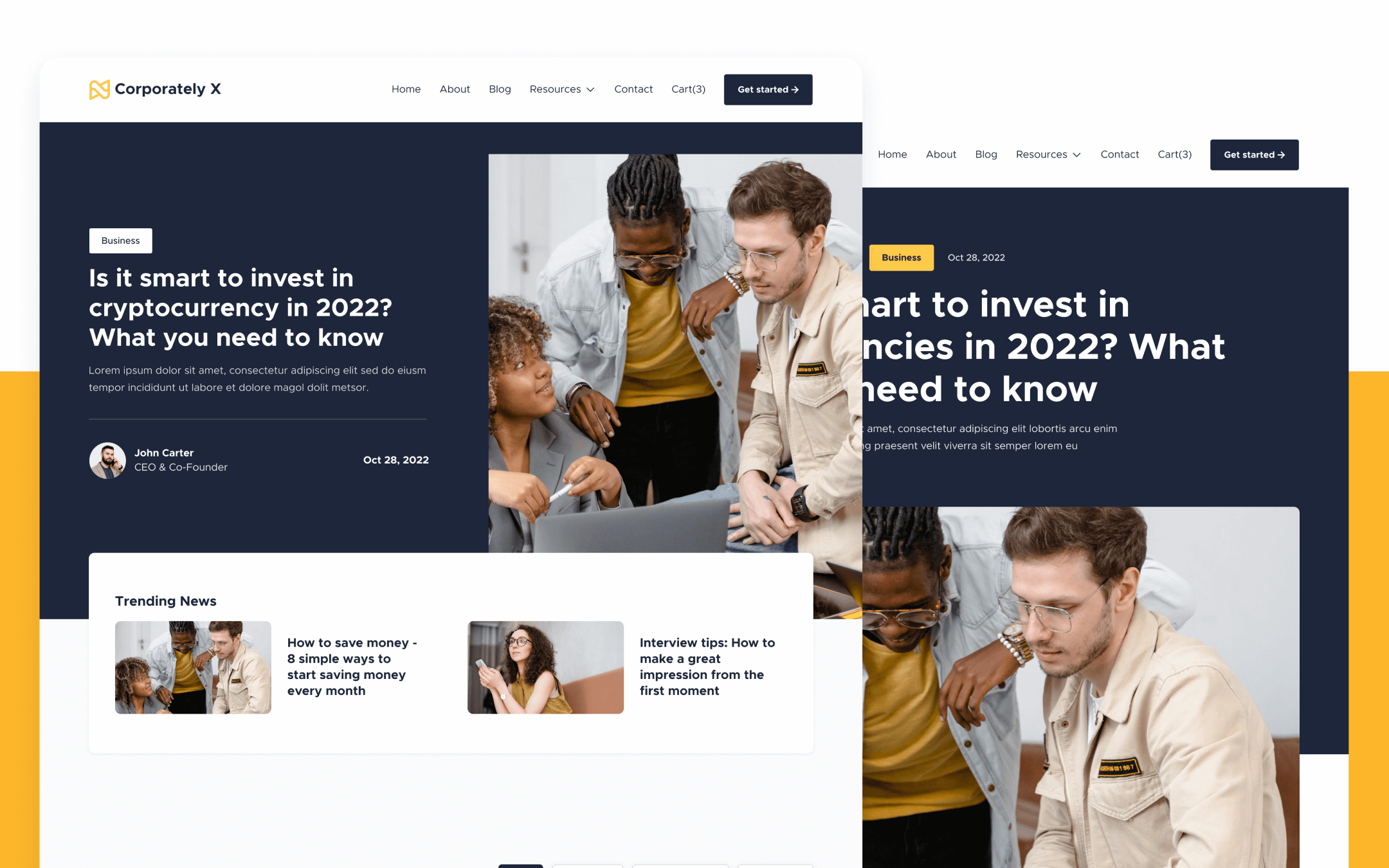 Corporately X Template para Webflow
