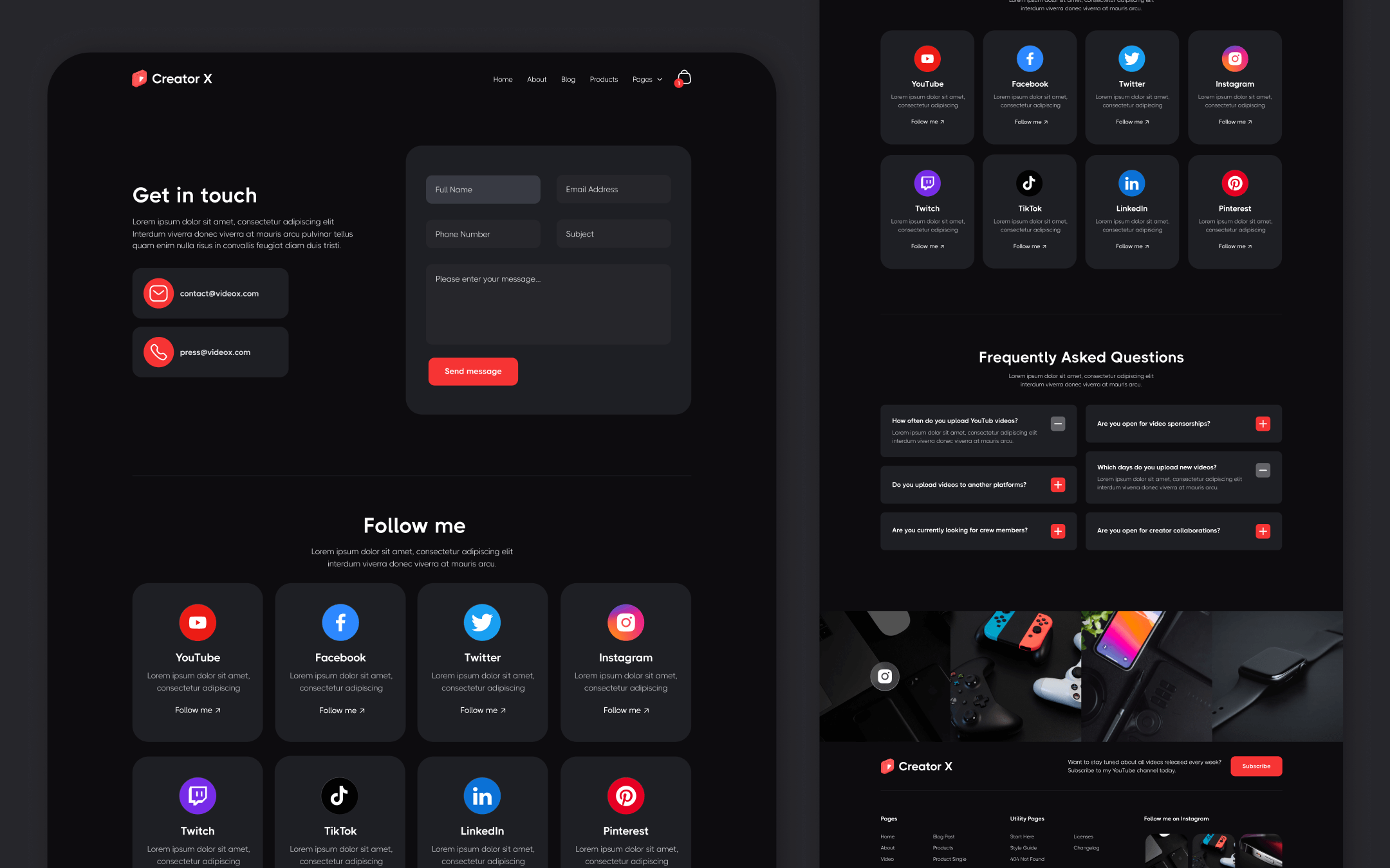 Creator X Template para Webflow
