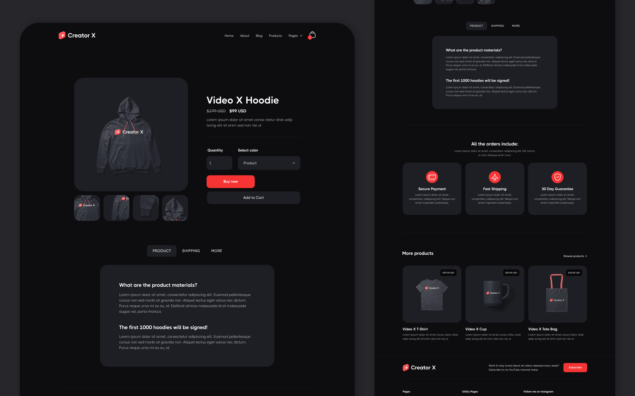 Creator X Template para Webflow