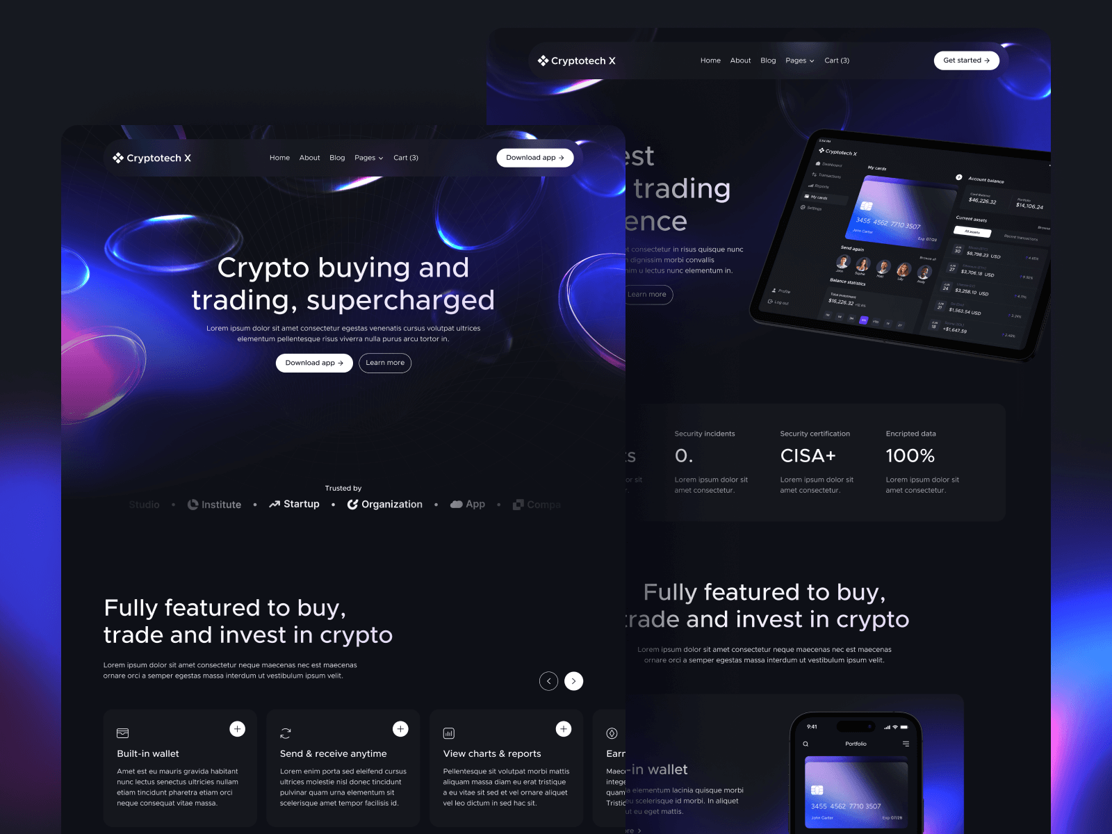 Plantilla de Crypto para Webflow