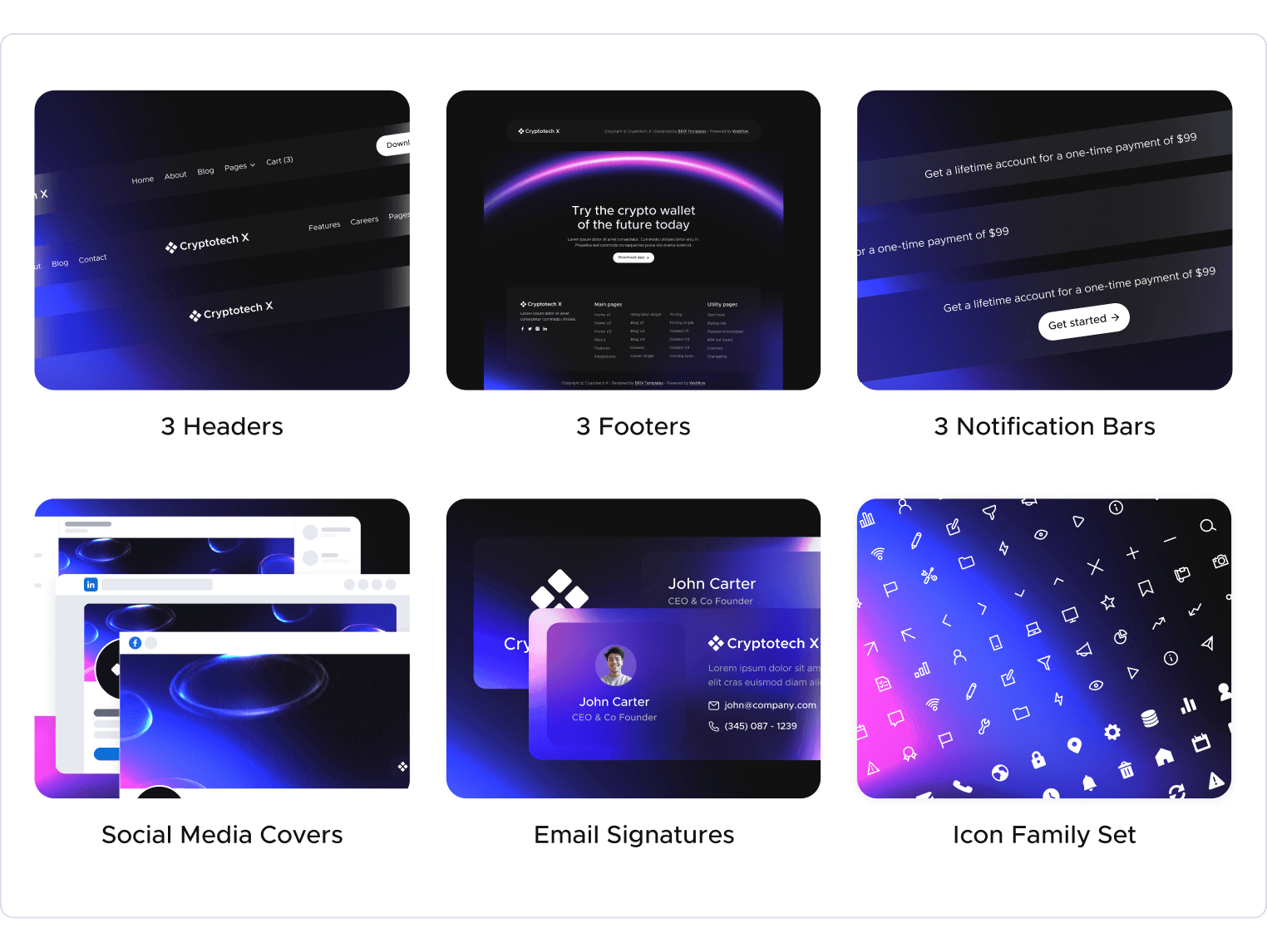 Cryptotech X - Crypto Webflow Template Benefits