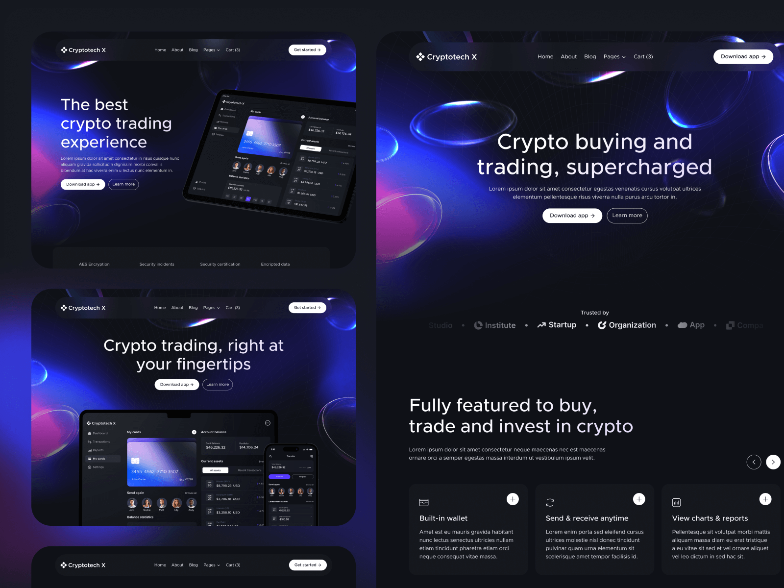 Plantilla para Webflow de Crypto
