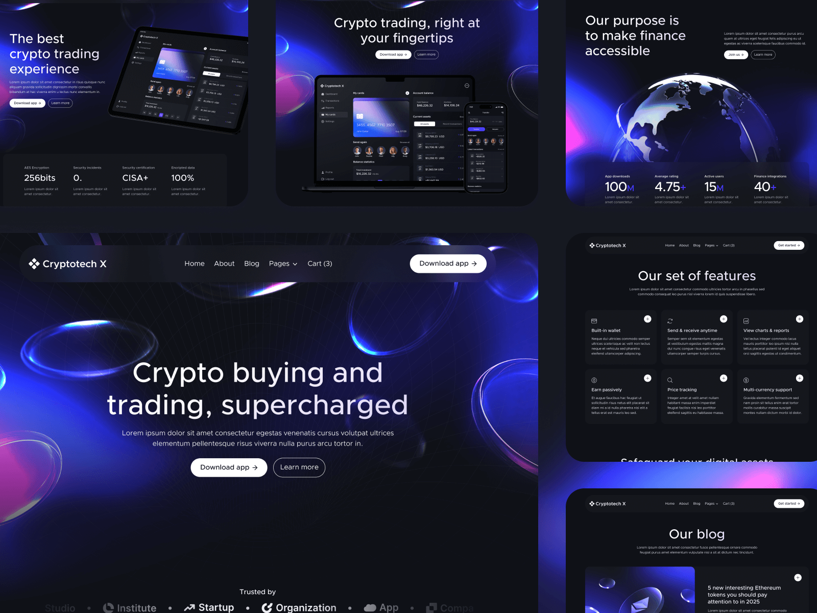 Plantilla de Cryptomonedas para Sitio Web en Webflow