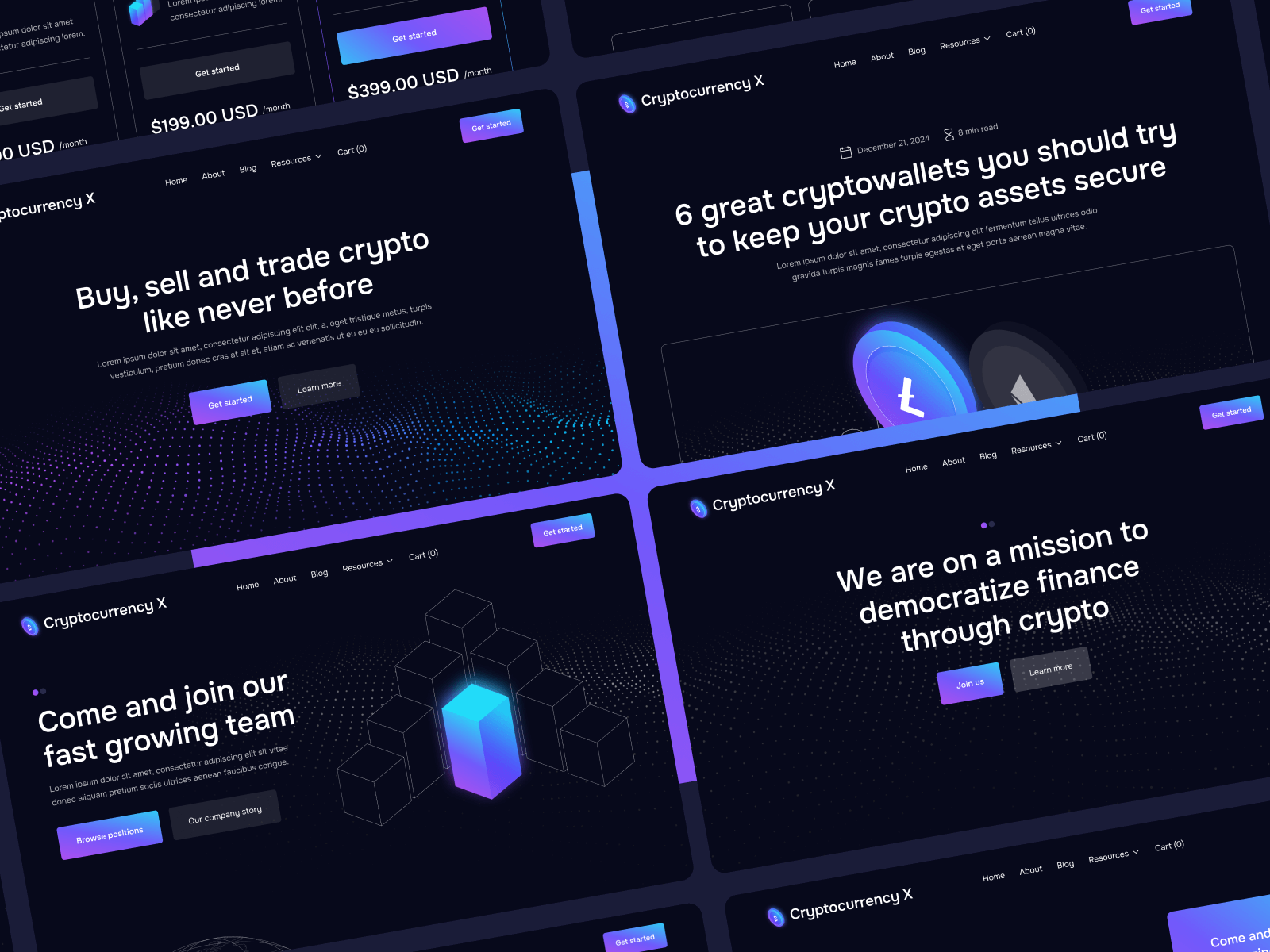  Plantilla de Cryptomonedas para Webflow