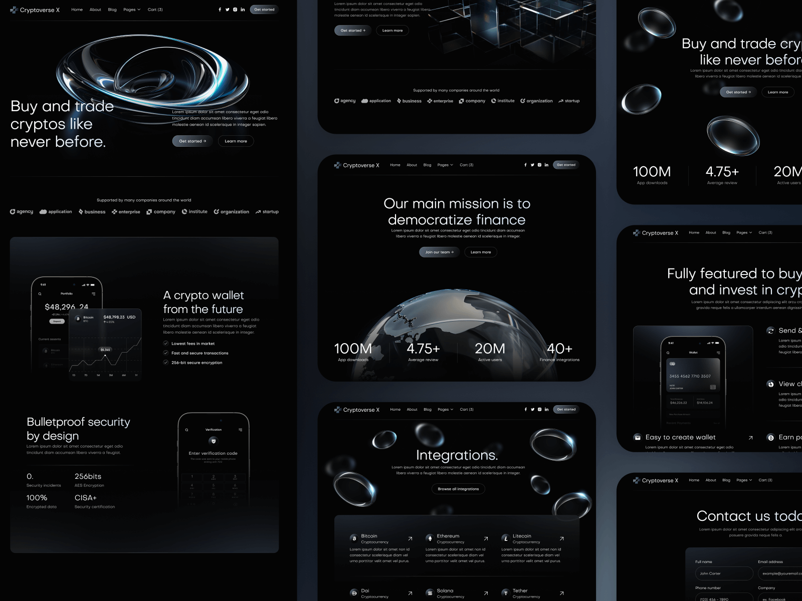 Plantilla para Webflow de Cryptomonedas Modernas