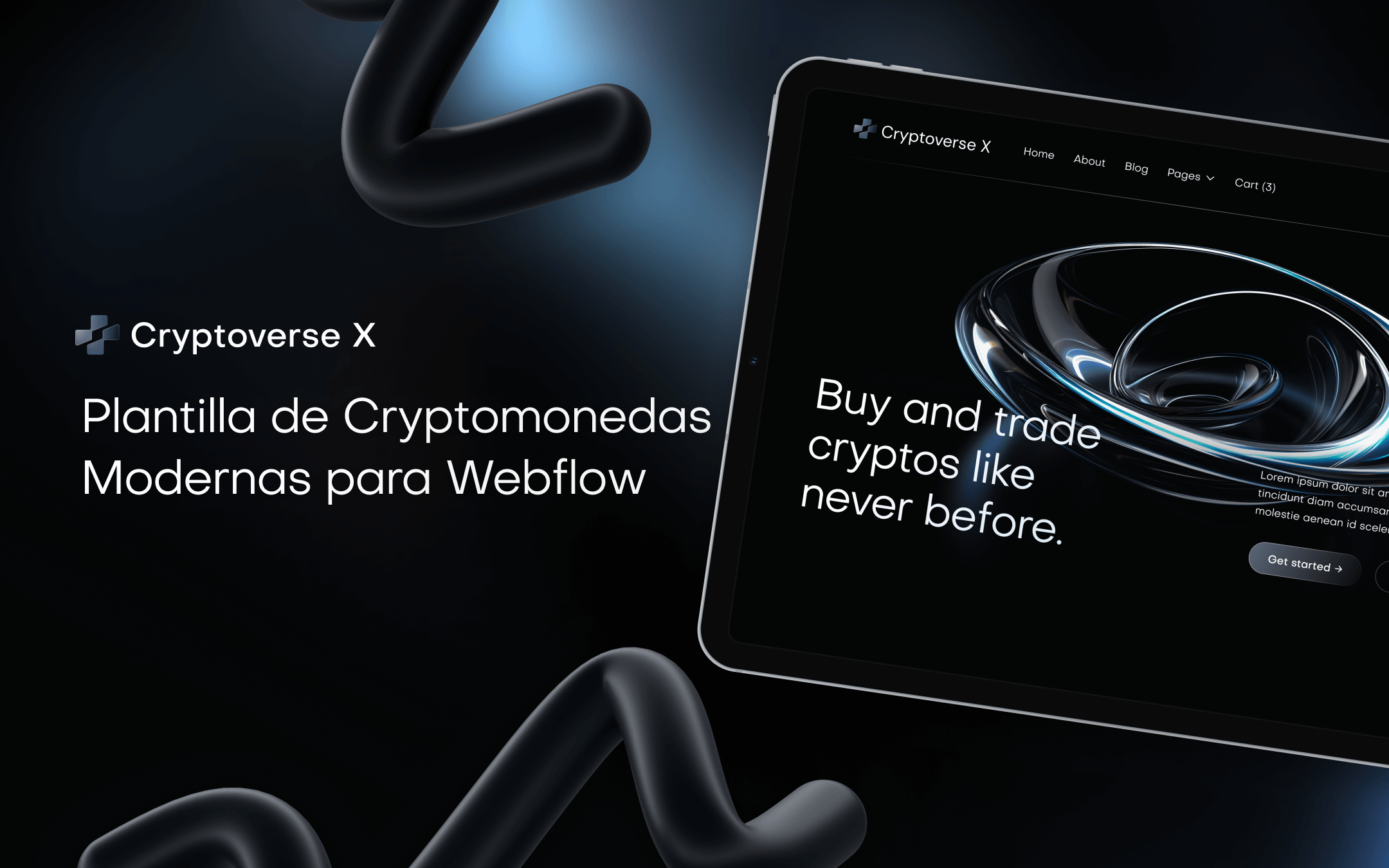 Plantilla de Cryptomonedas Modernas para Webflow