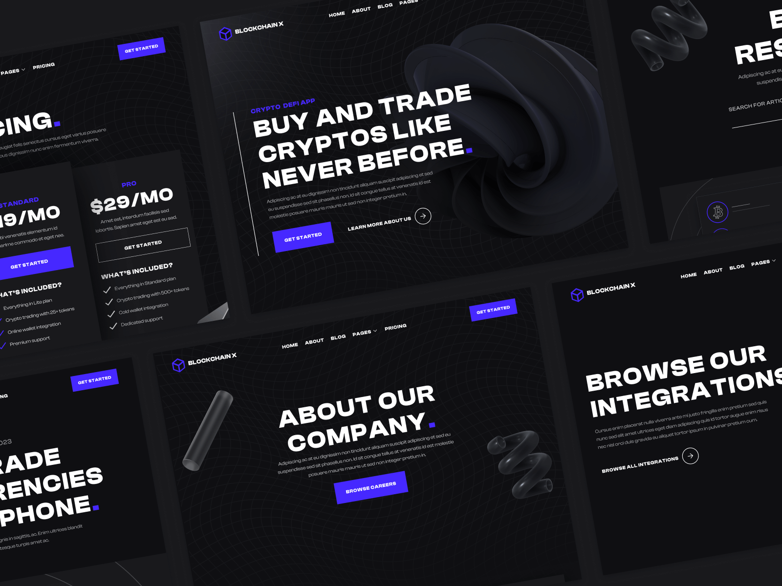Plantilla para Webflow de Cryptomonedas Modo Oscuro