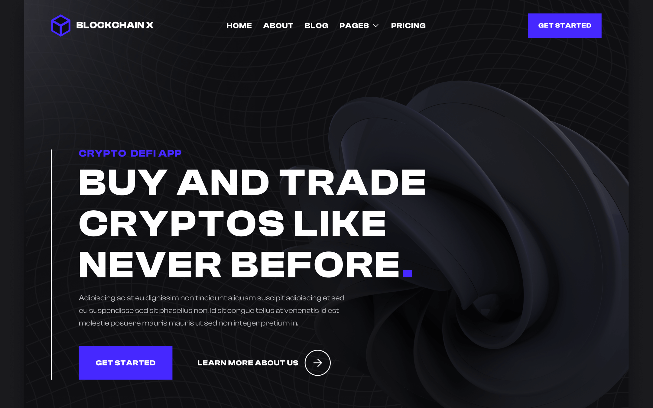 Plantilla de Cryptomonedas Modo Oscuro para Webflow