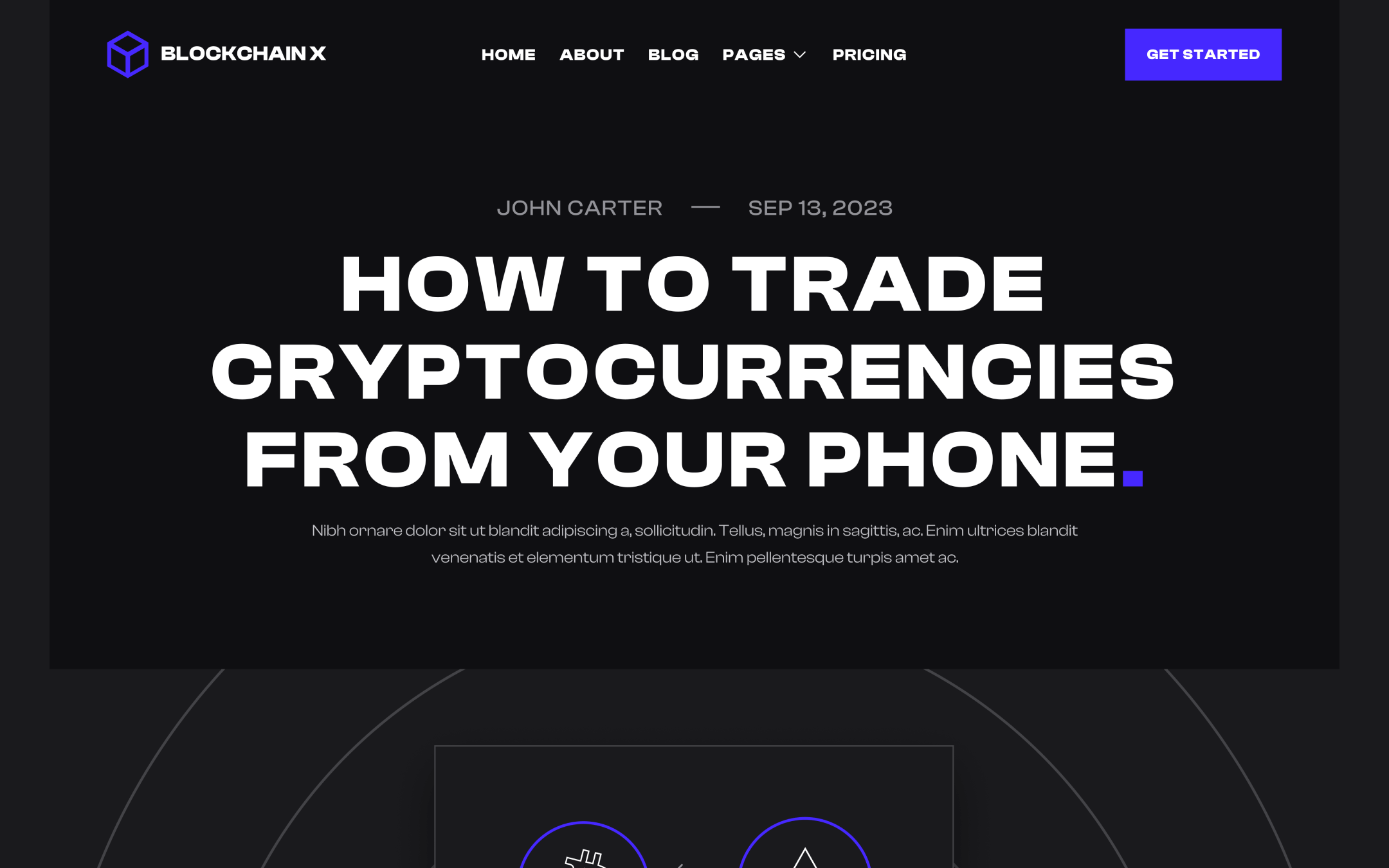 Blockchain X Template para Webflow