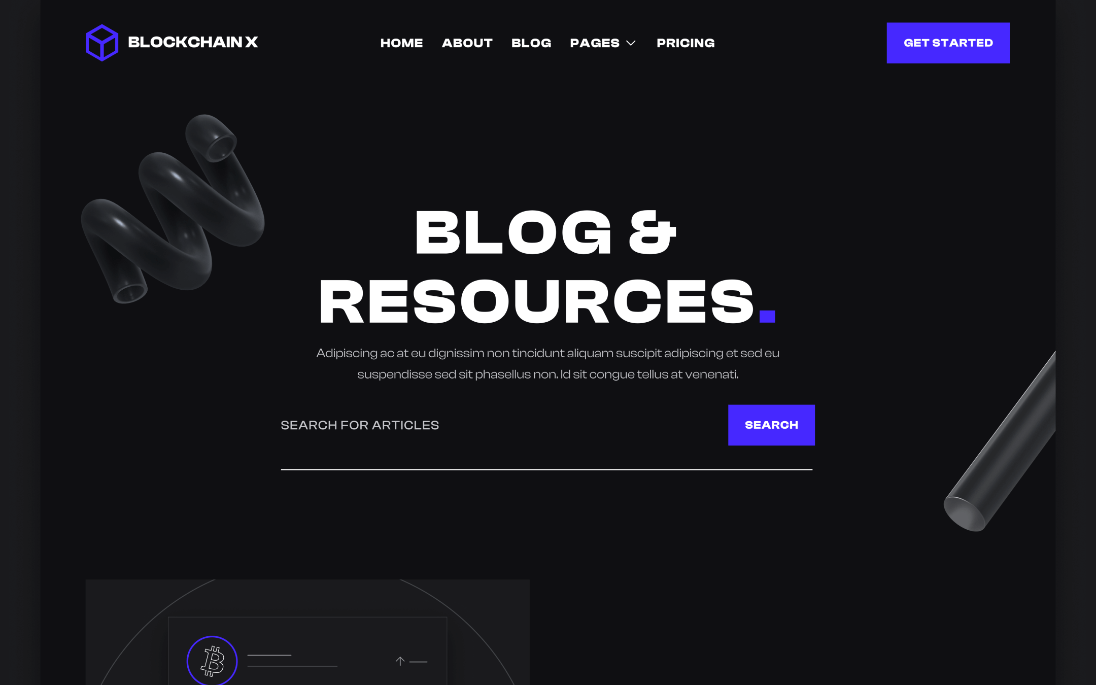 Blockchain X Template para Webflow