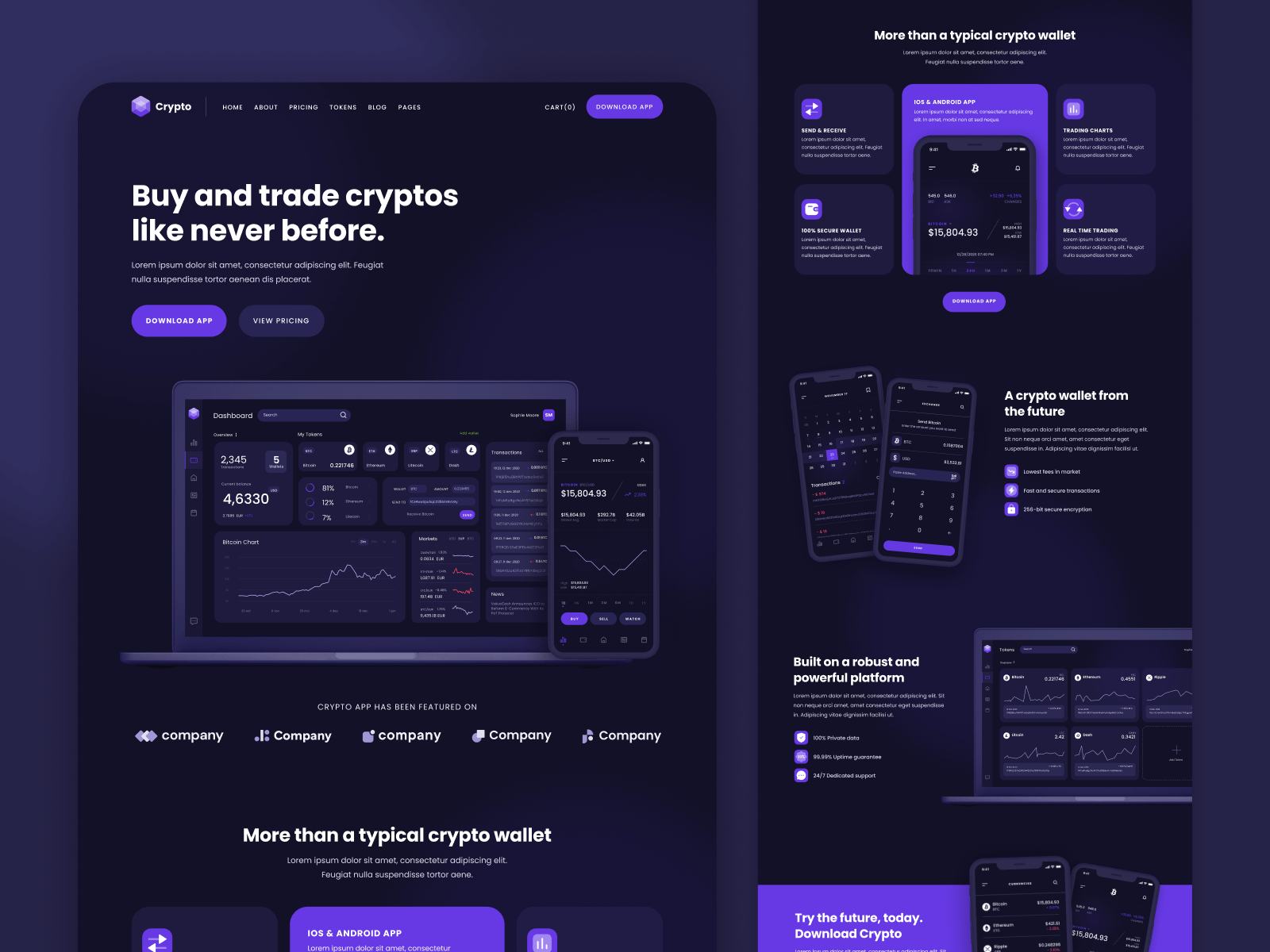 Plantilla de Cryptomonedas para Webflow