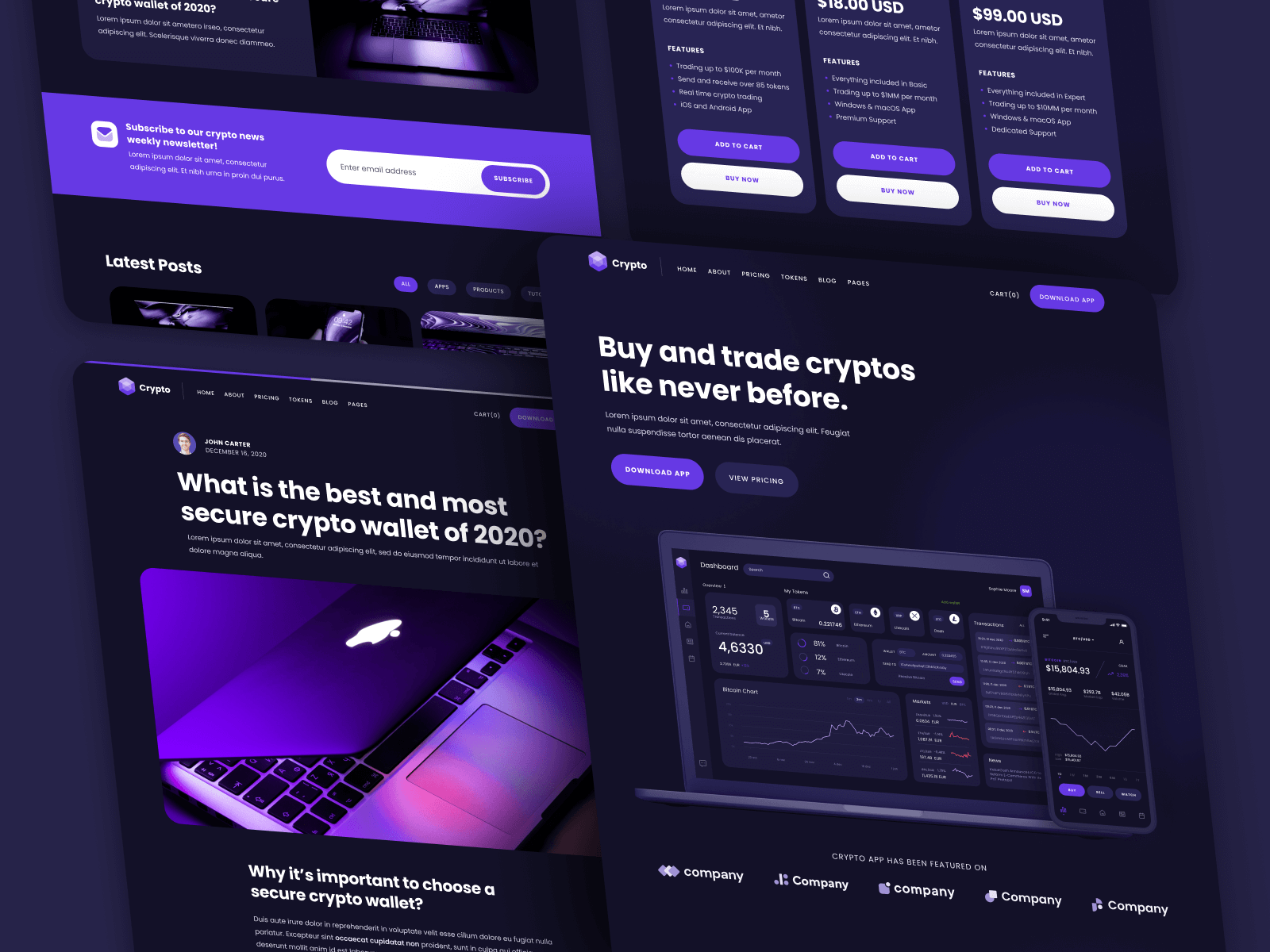 Template de Empresa de Crypto para Webflow