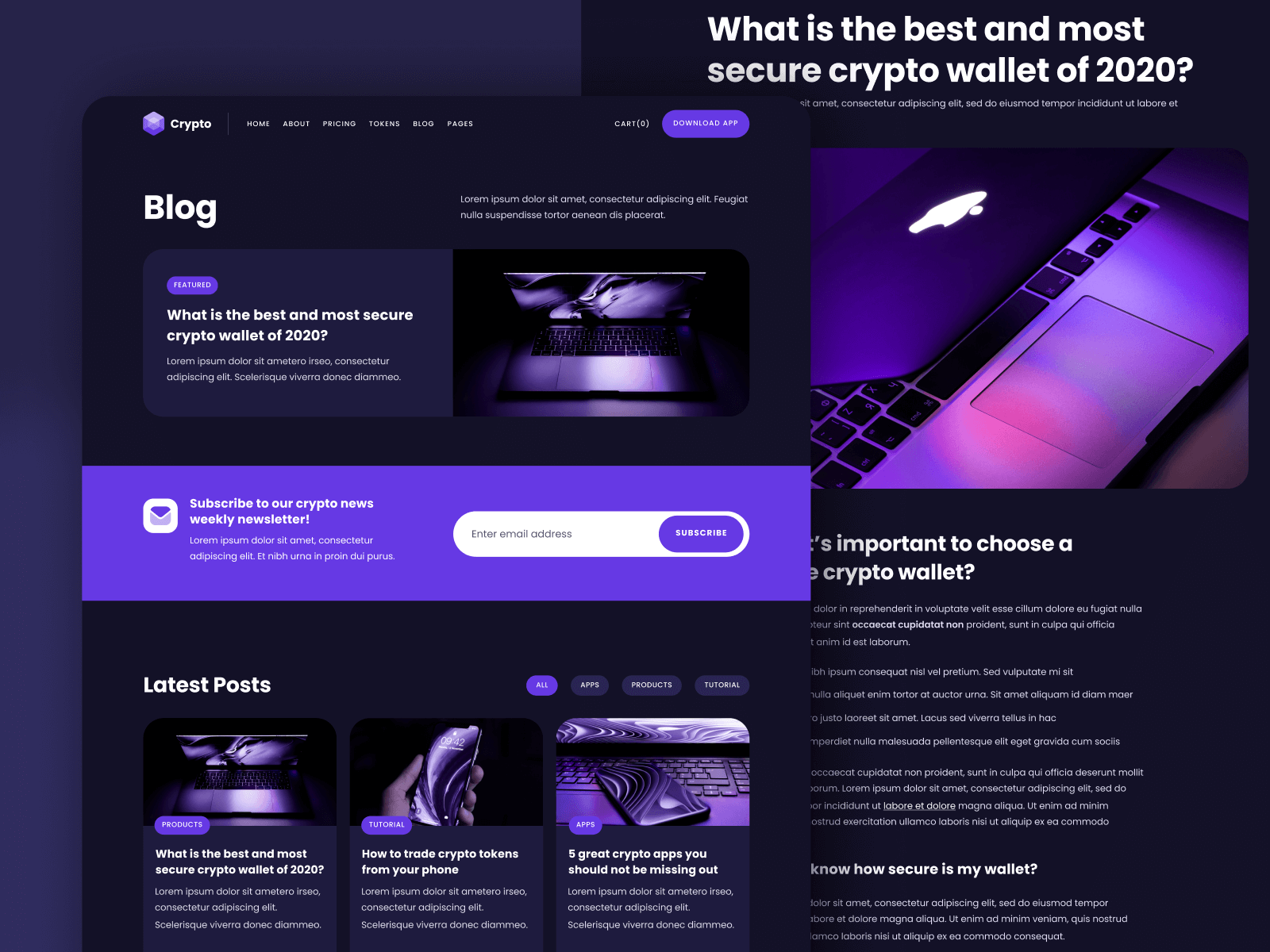 Plantilla para Webflow de Criptomonedas