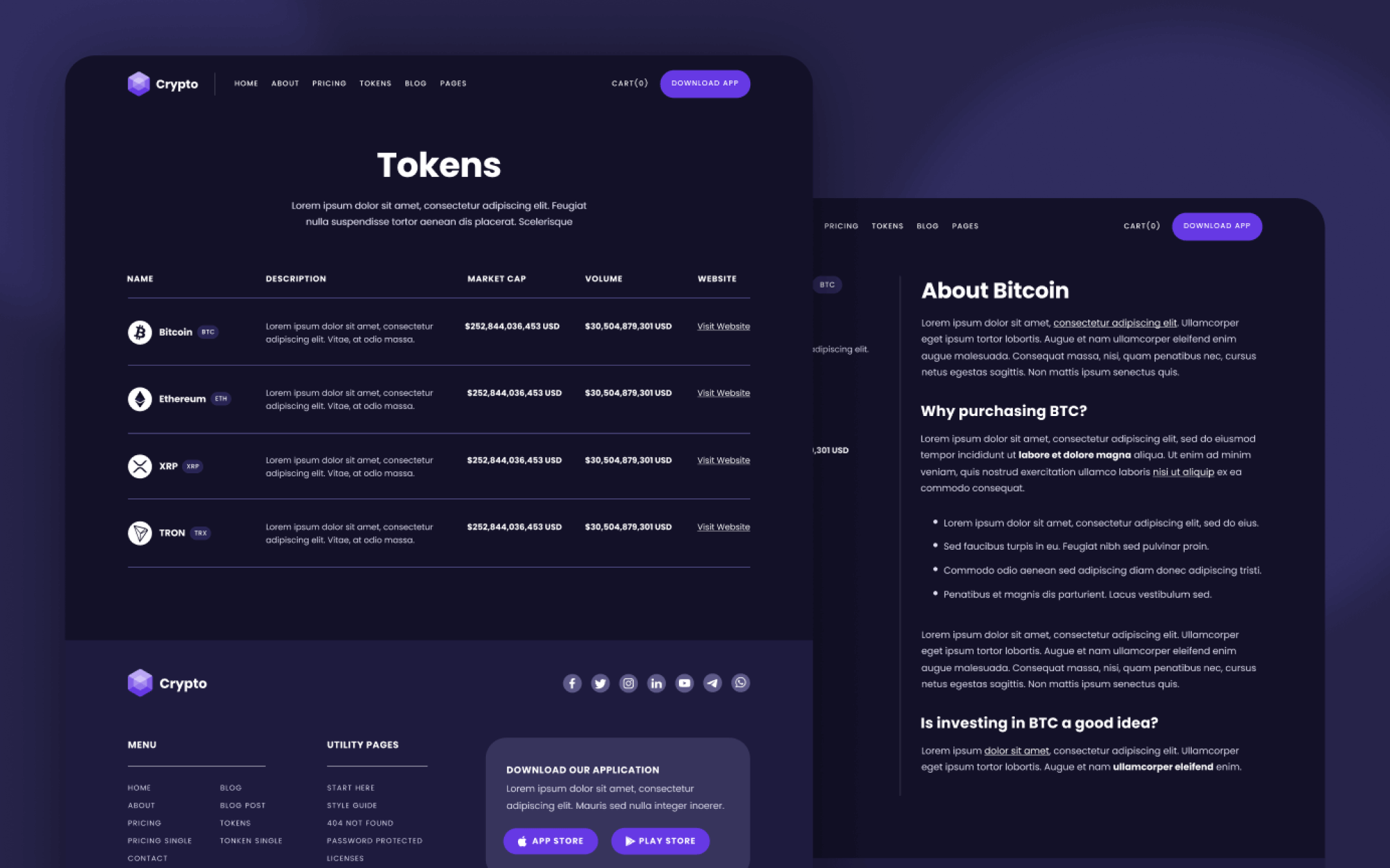 Crypto Template para Webflow