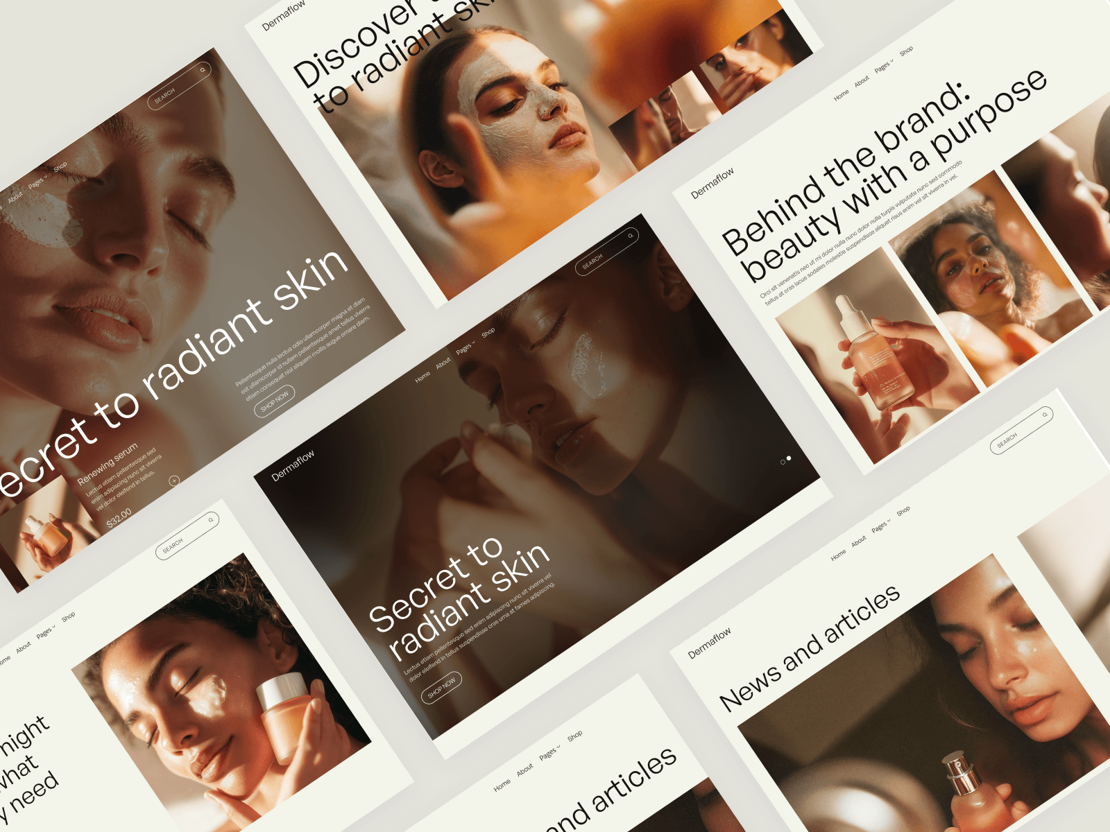 Plantilla de Skincare para Sitio Web en Webflow