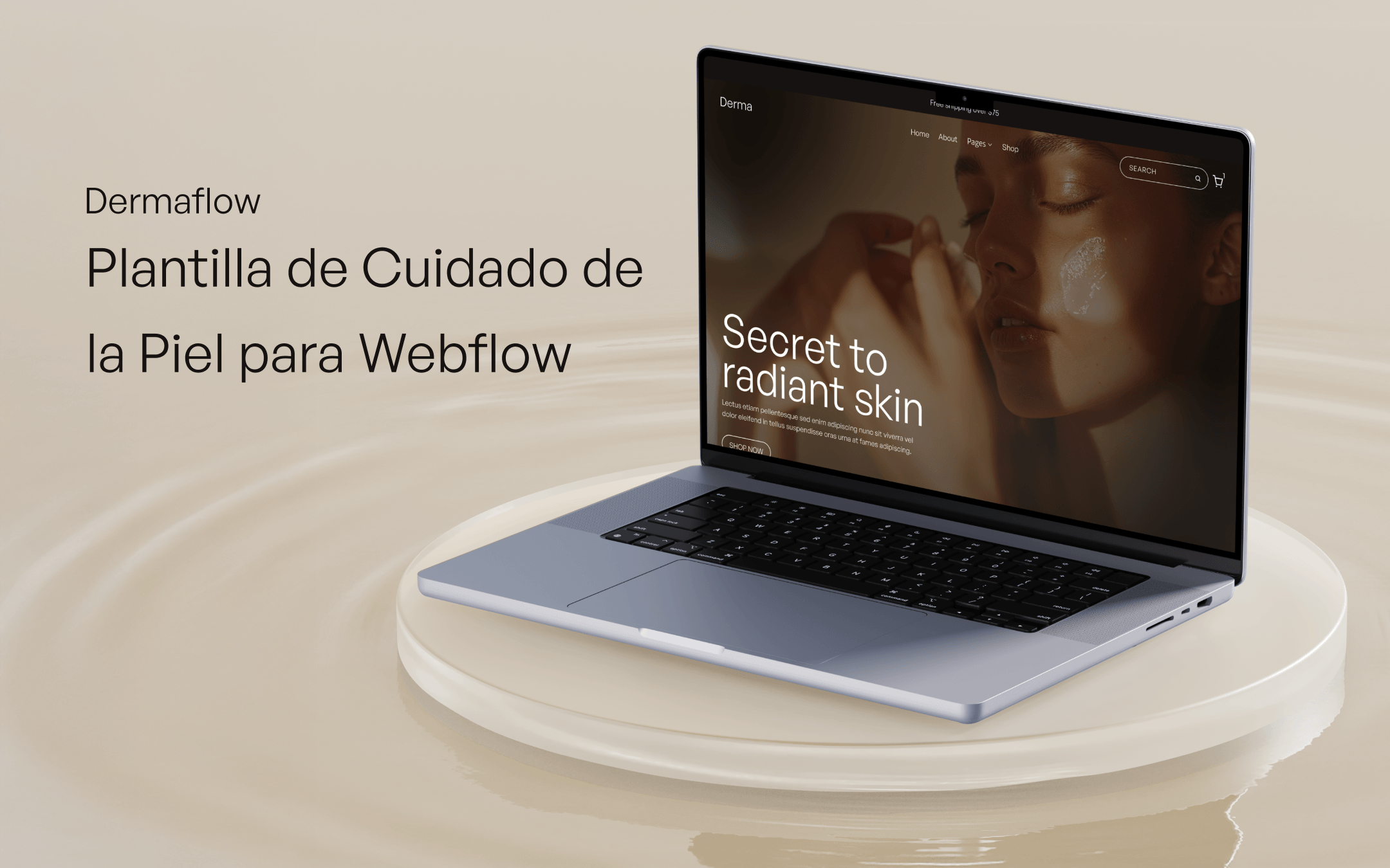 Plantilla de Cuidado de la Piel para Webflow