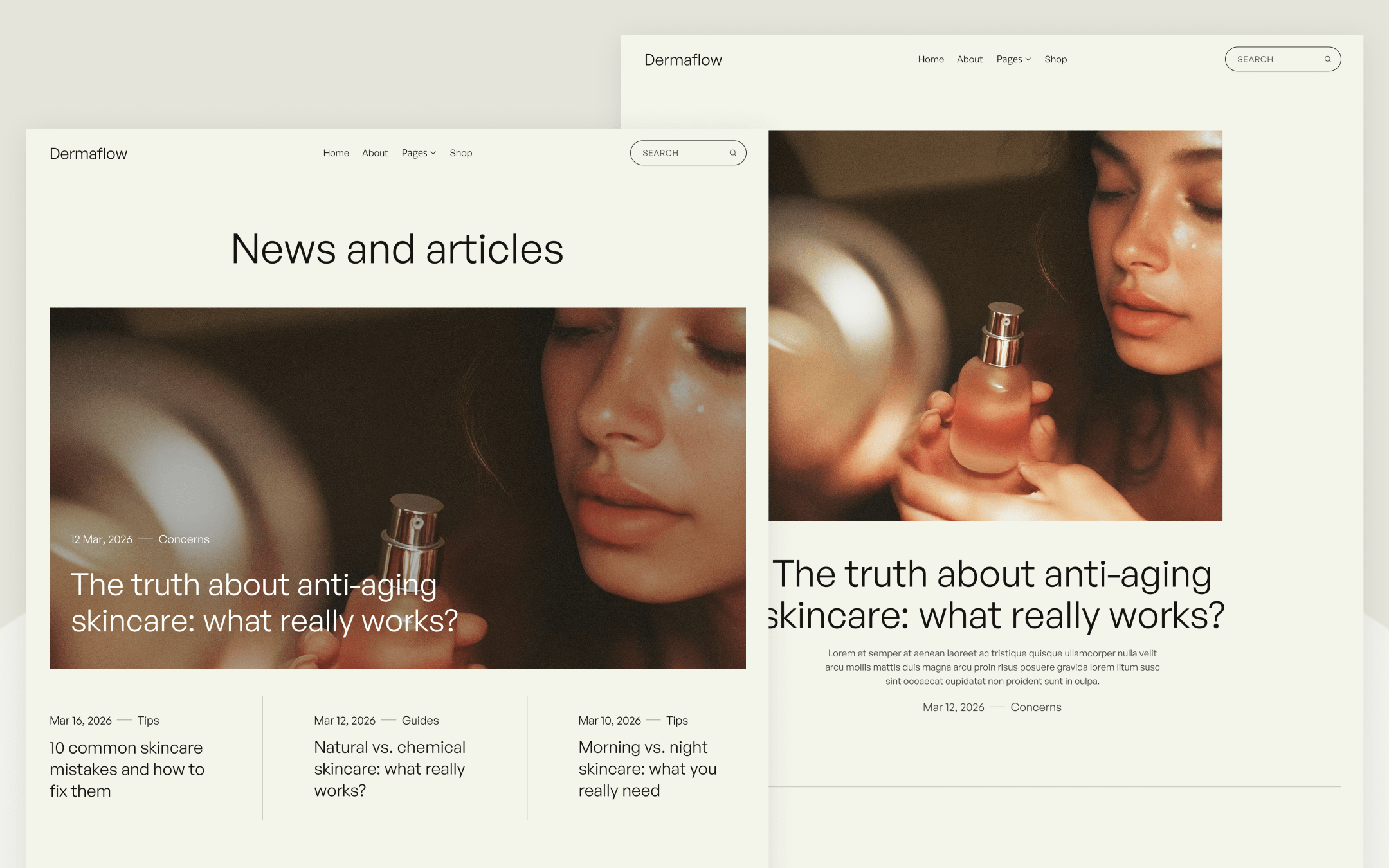 Dermaflow Template para Webflow